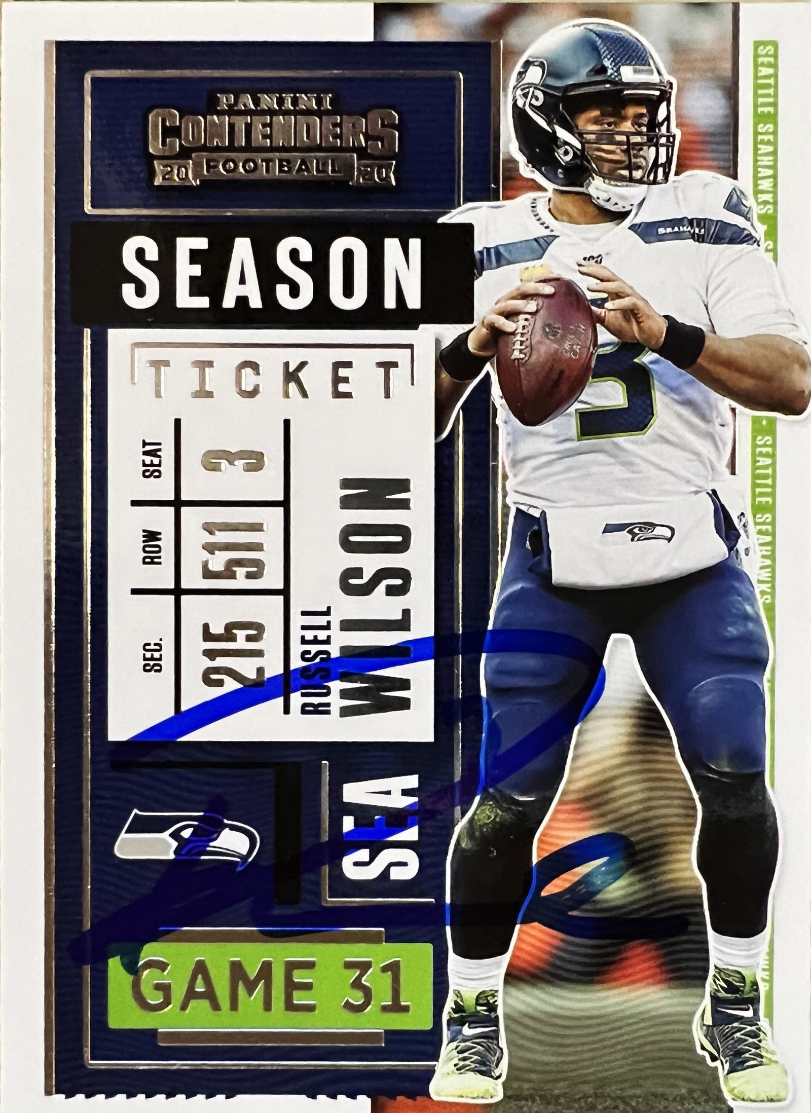Russell Wilson AUTOGRAPHED Card (1 of 1)