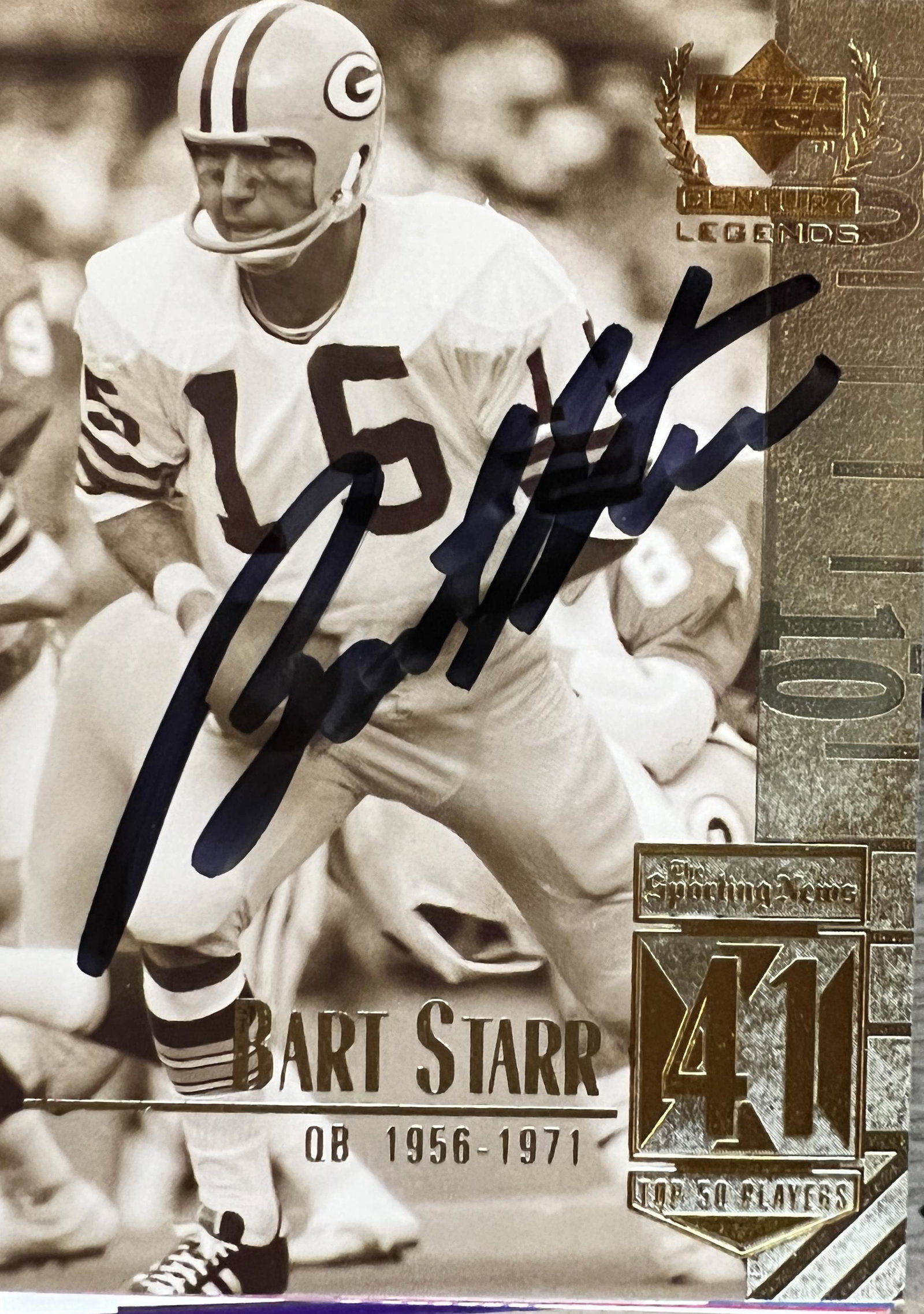Bart Starr Autographed Card (1 of 1)