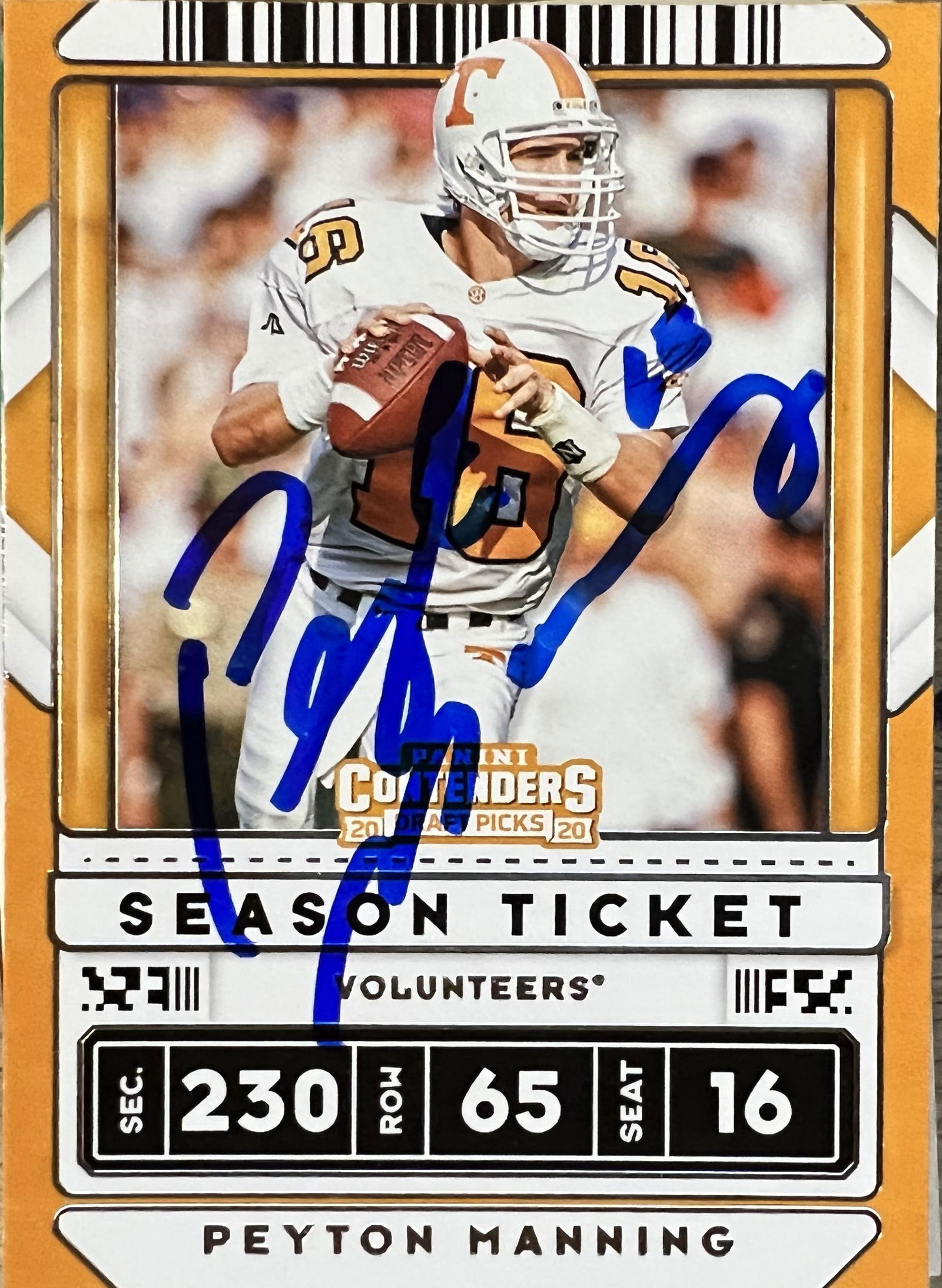 Peyton Manning Autographed CARD (1 of 1)