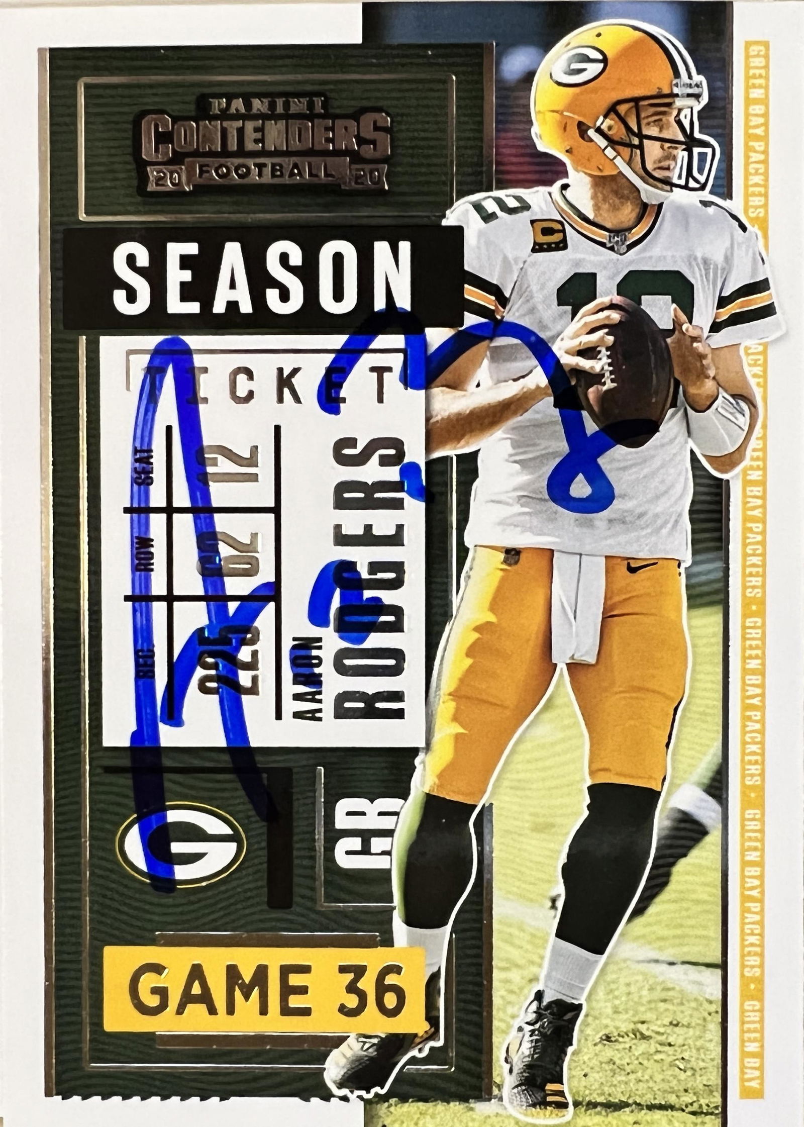 Aaron Rodgers Autographed Card (1 of 1)