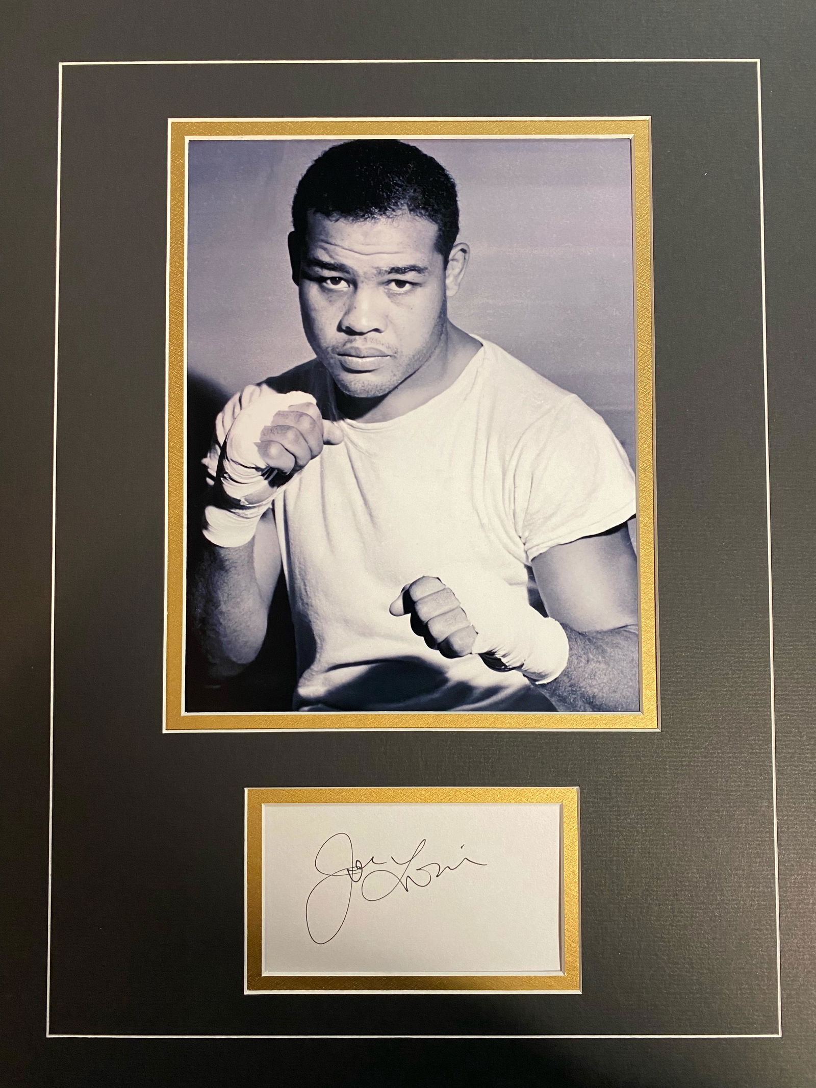 Joe Louis Autographed Display (1 of 1)