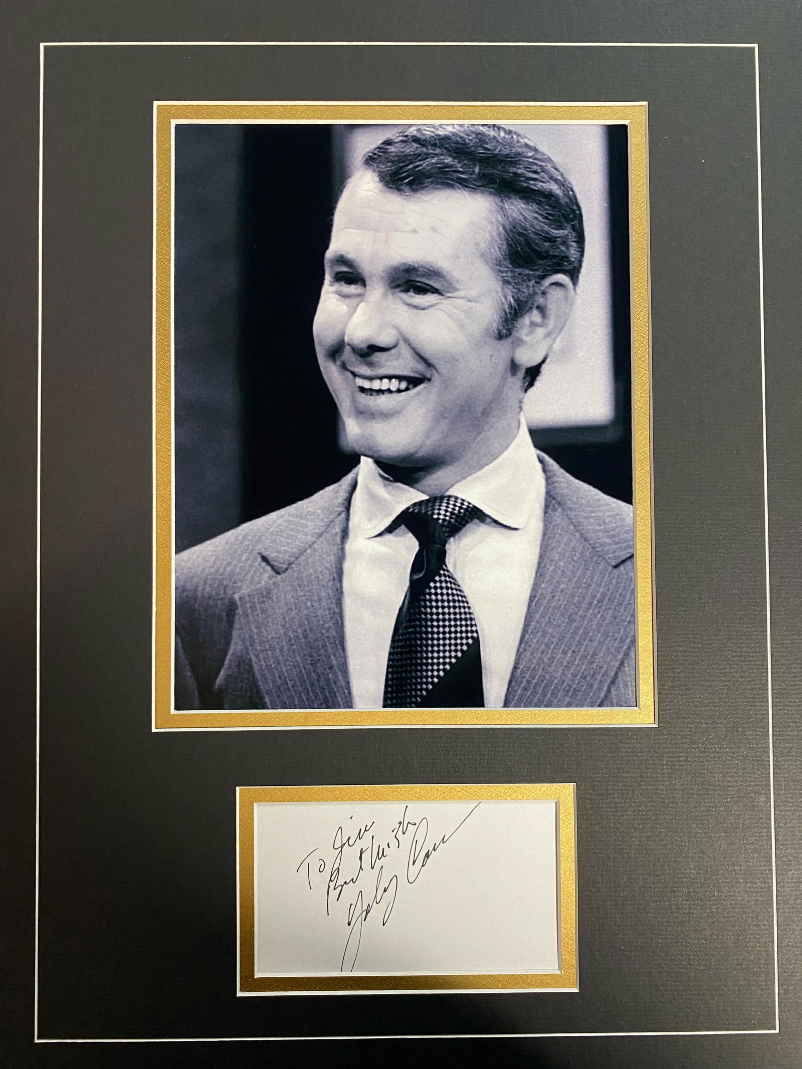 Johnny Carson Autographed Display (1 of 1)