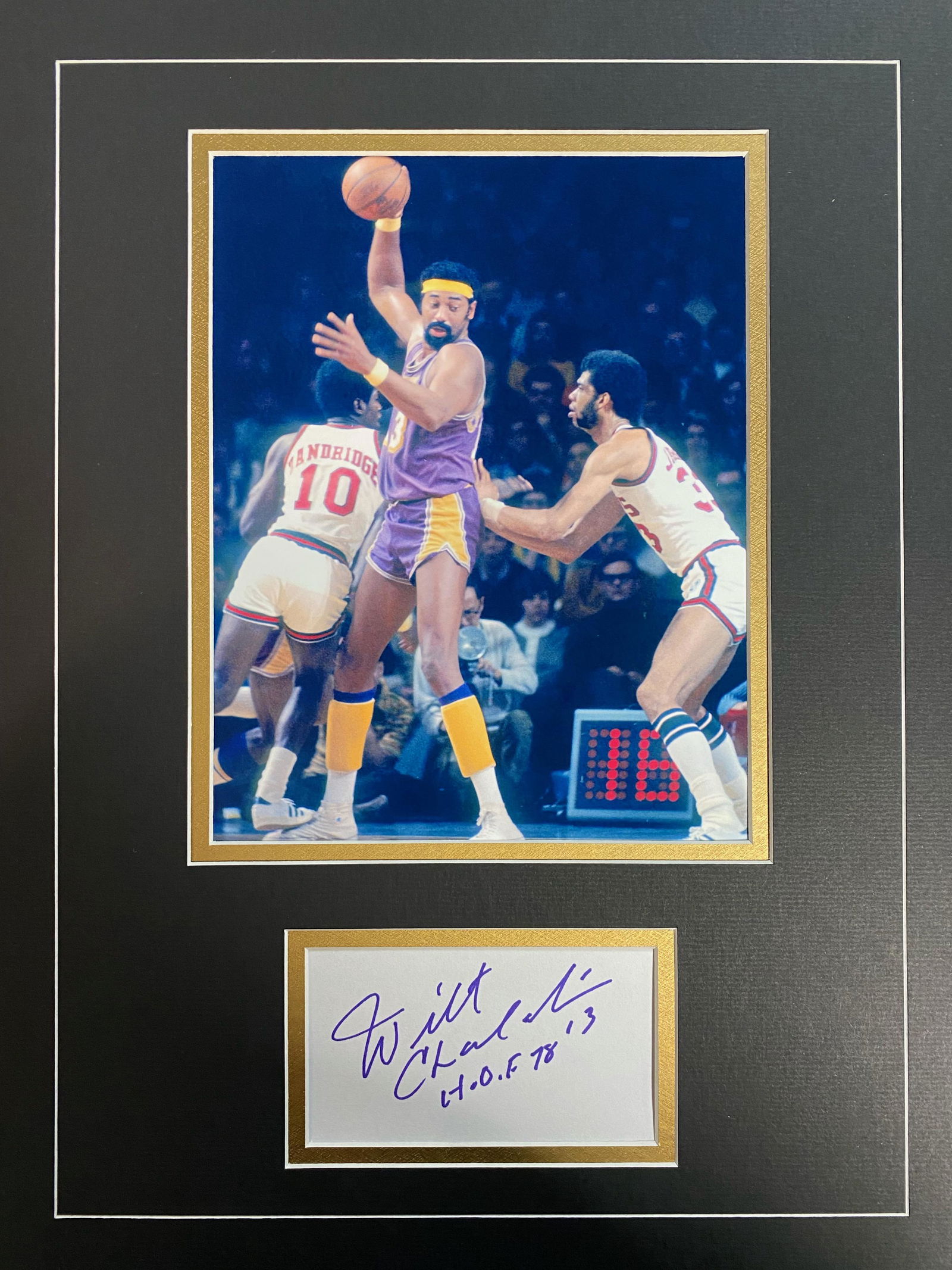 Wilt Chamberlain Autographed Display (1 of 1)