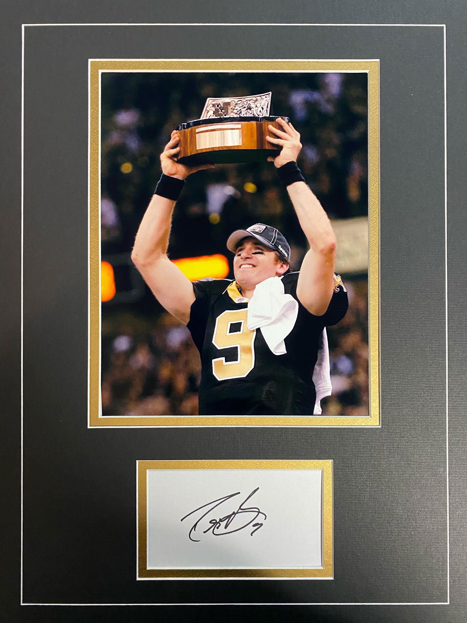 Drew Brees Autographed Display (1 of 1)