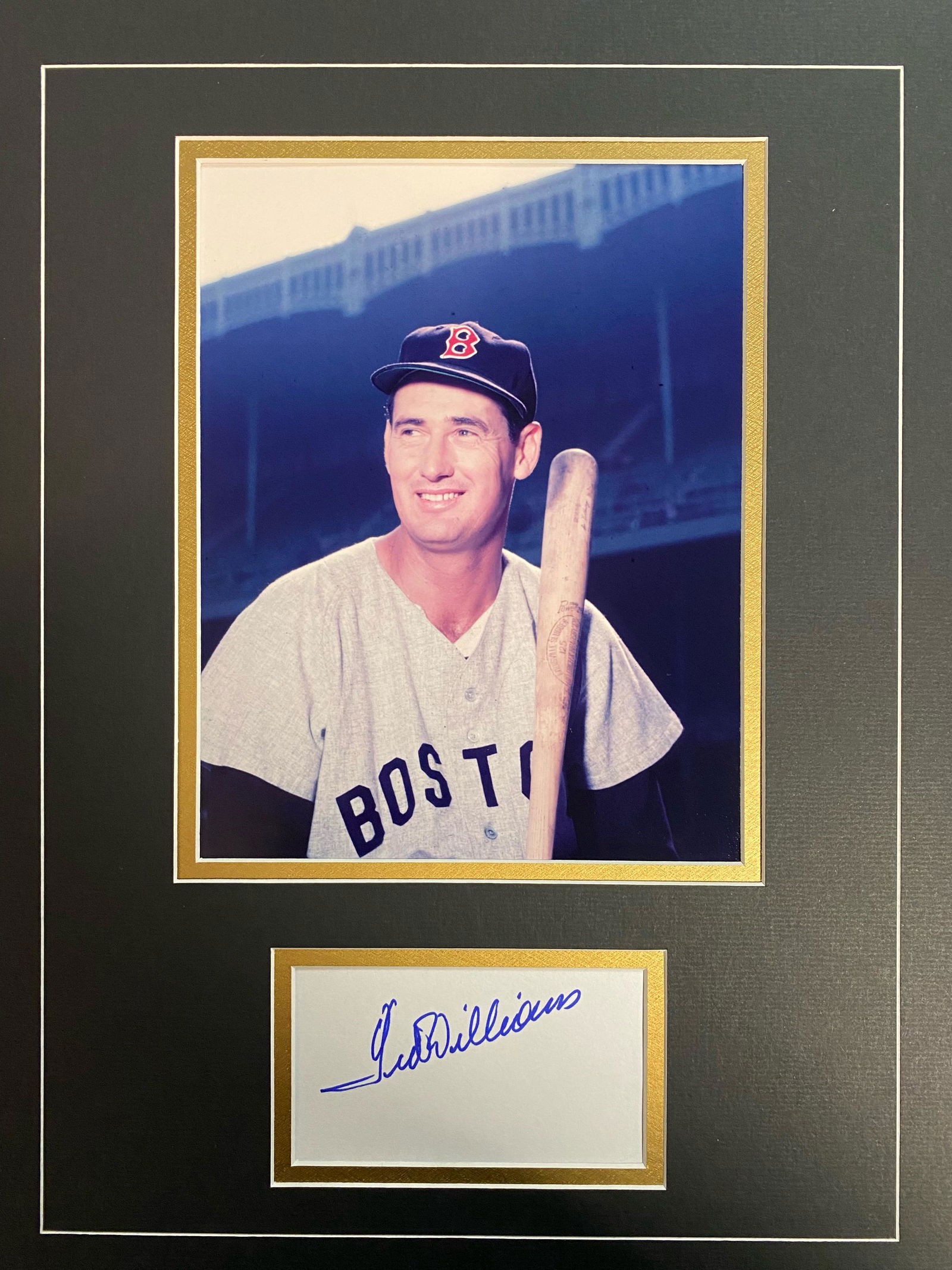Ted Williams Autographed Display (1 of 1)