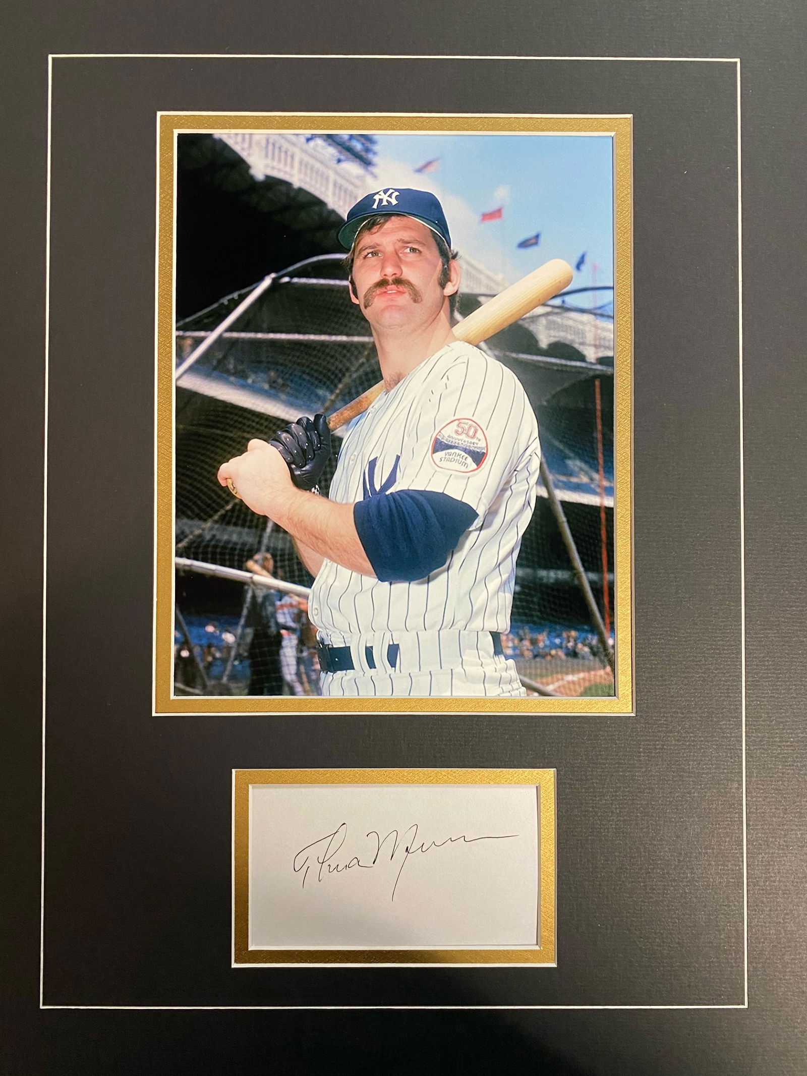 Thurman Munson Autographed Display (1 of 1)