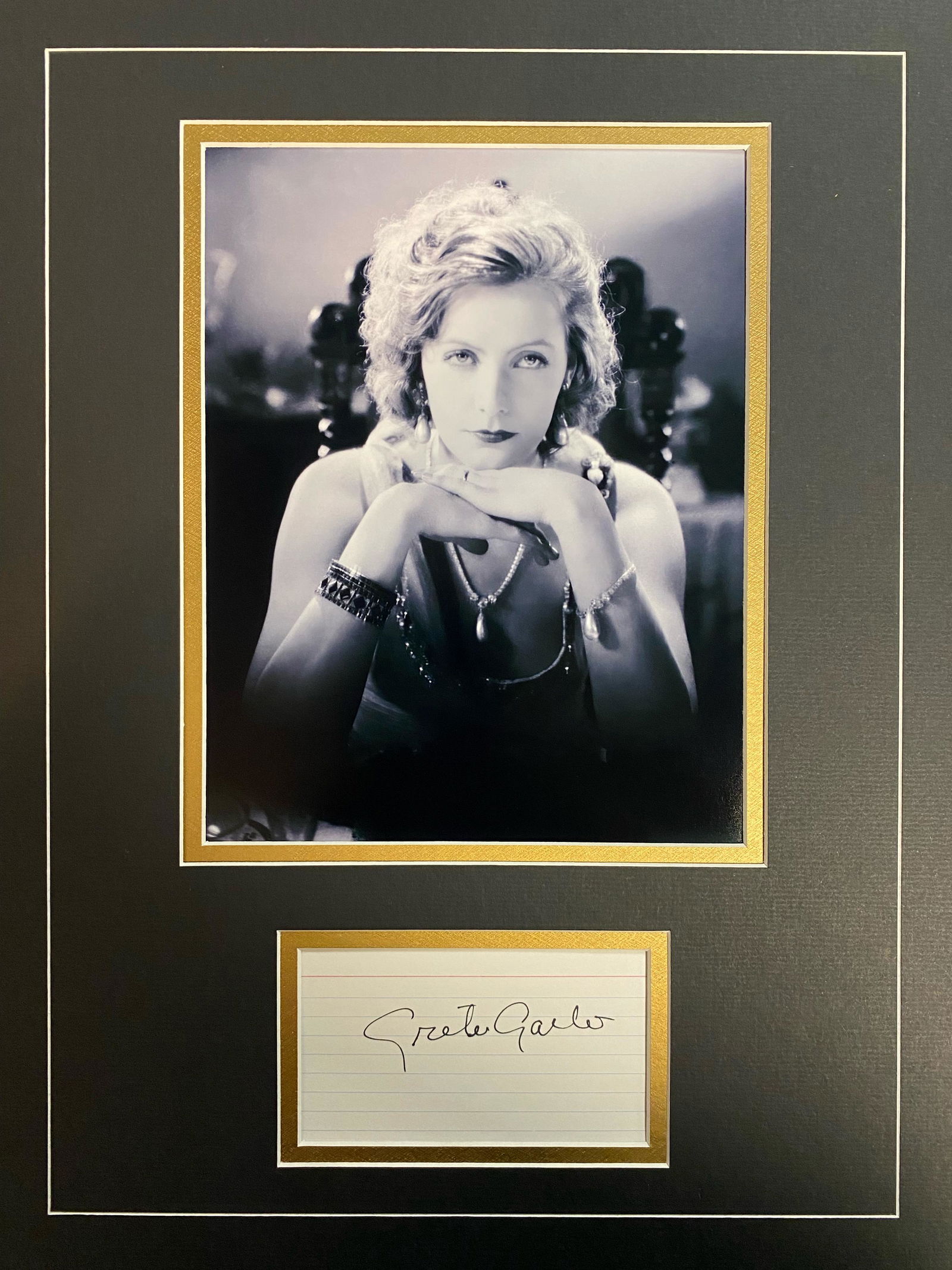Greta Garbo Autographed Display (1 of 1)