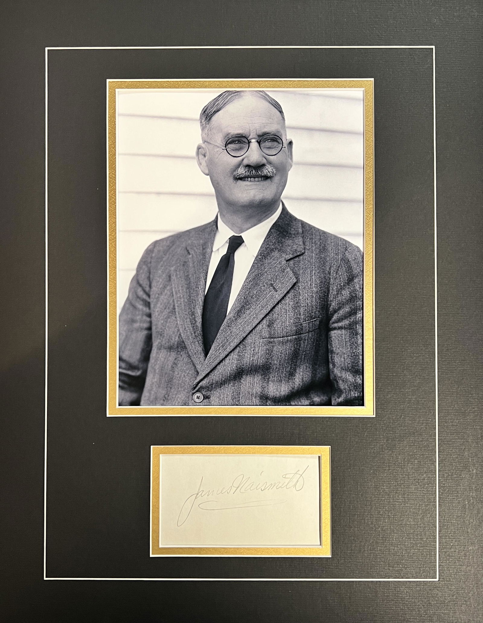 James Naismith Autographed Display (1 of 1)
