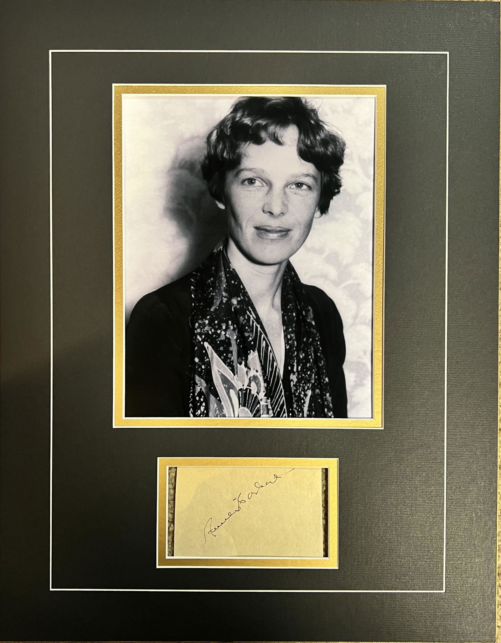 Amelia Earhart Autographed Display (1 of 1)