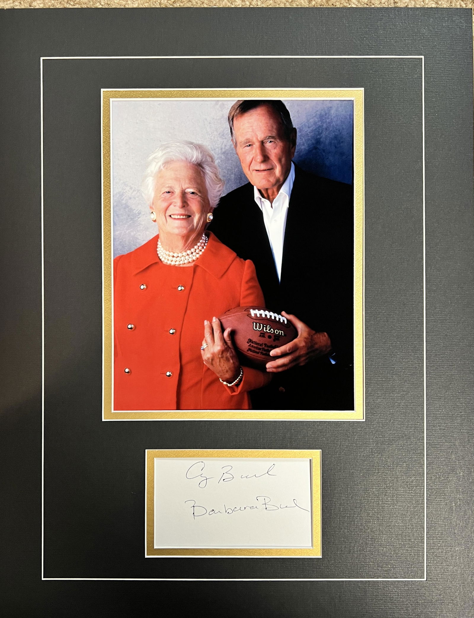 George and Barbara Bush Autographed Display (1 of 1)
