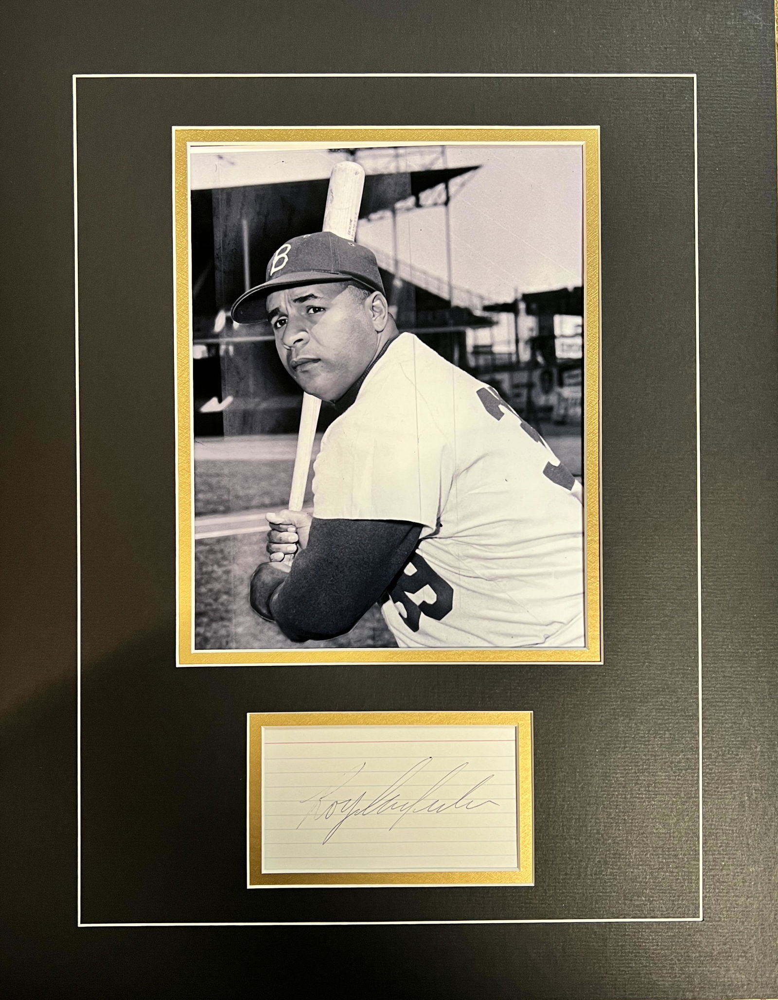 Roy Campanella Autographed Display (1 of 1)