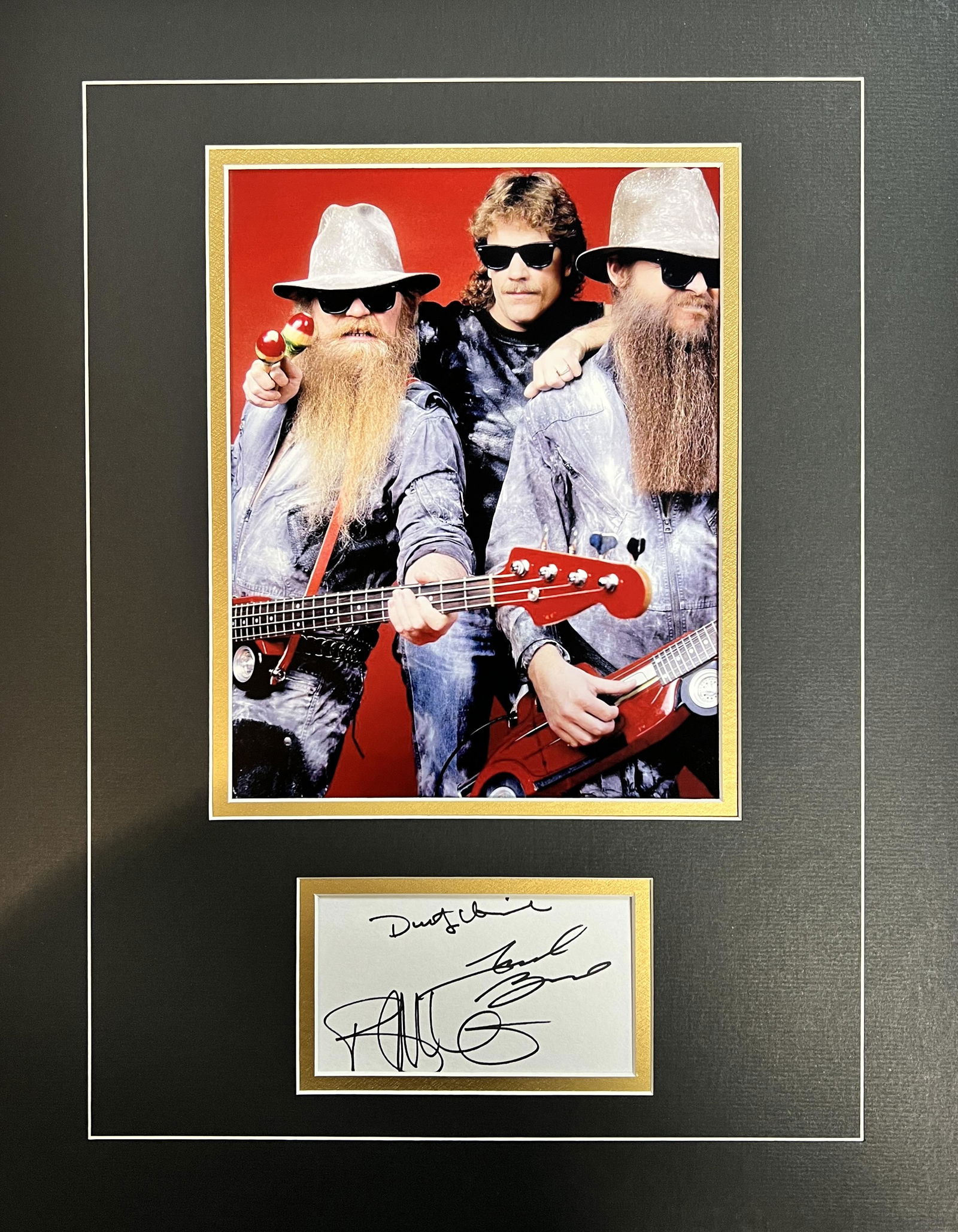 ZZ TOP Autographed Display (1 of 1)