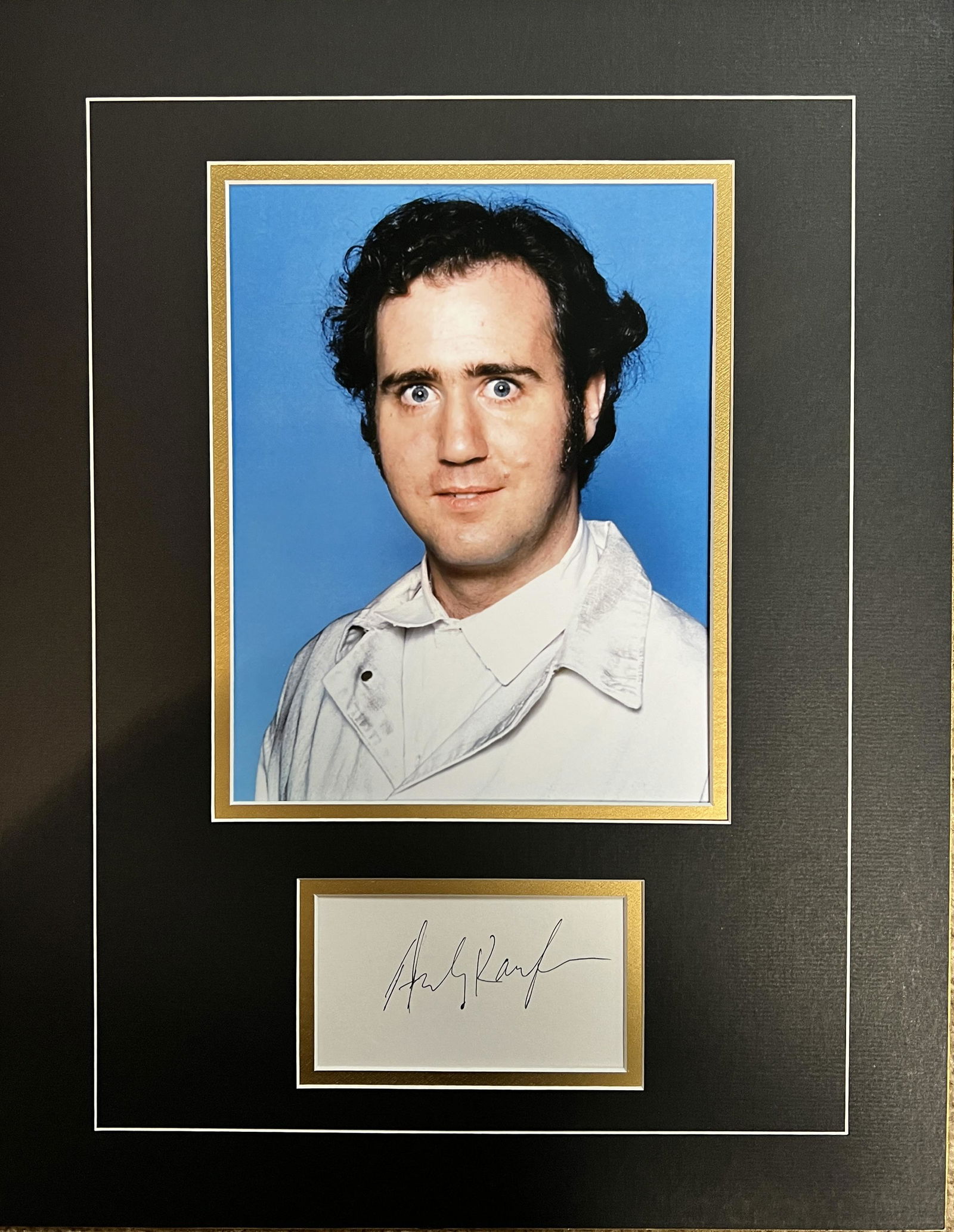 Andy Kaufman Autographed Display (1 of 1)
