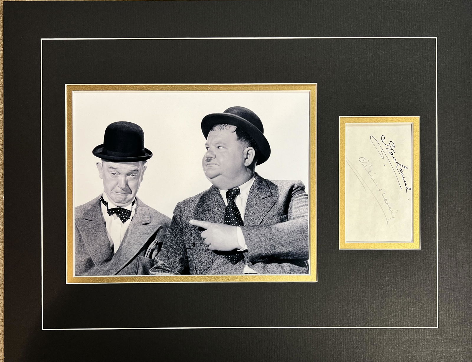 Laurel and Hardy Autographed Display (1 of 1)