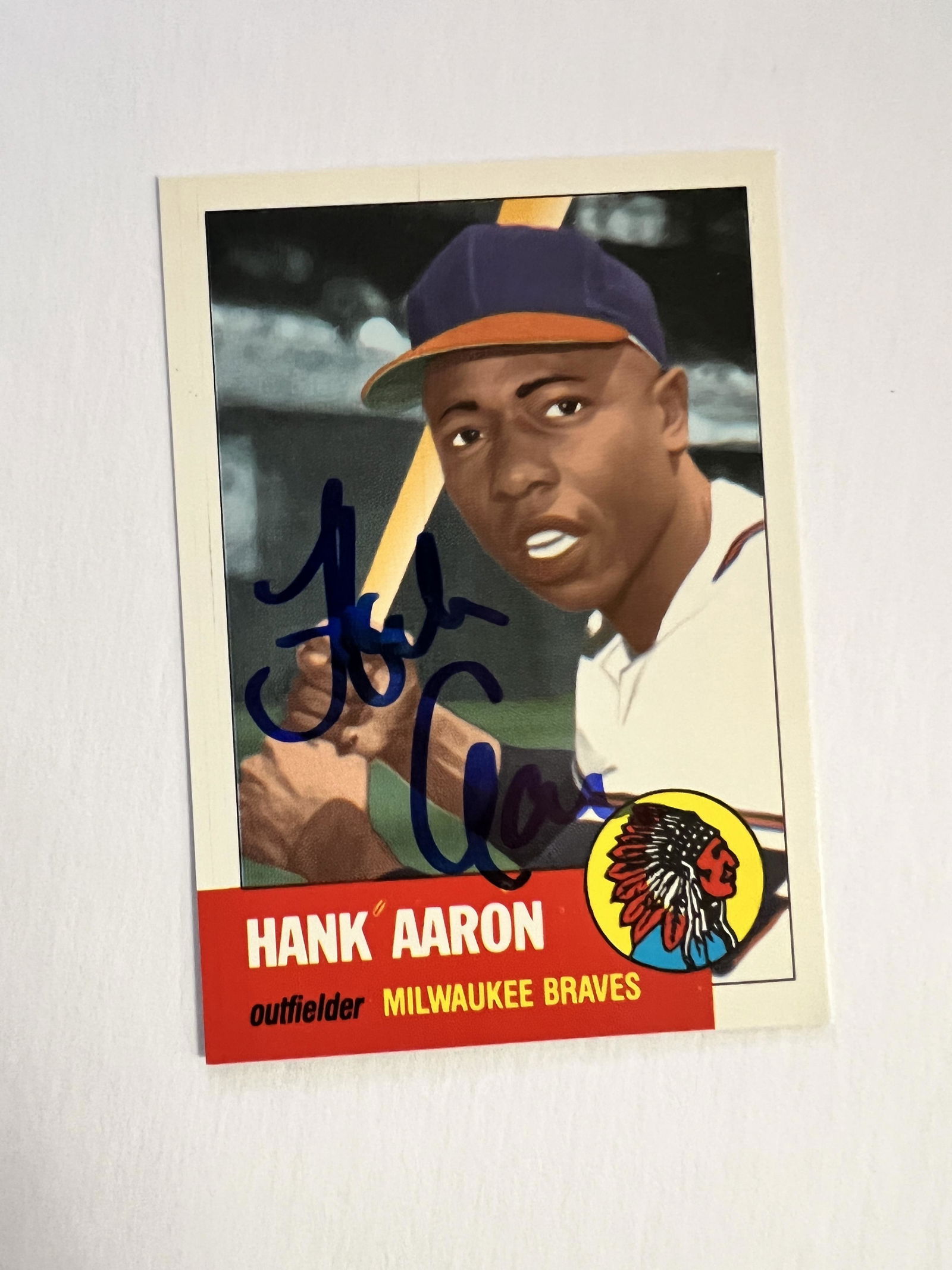 Hank Aaron Autographed CARD (1 of 1)