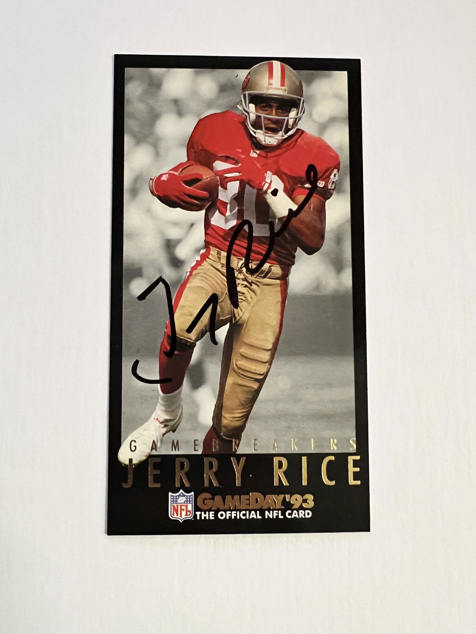 Jerry Rice Autographed CARD (1 of 1)