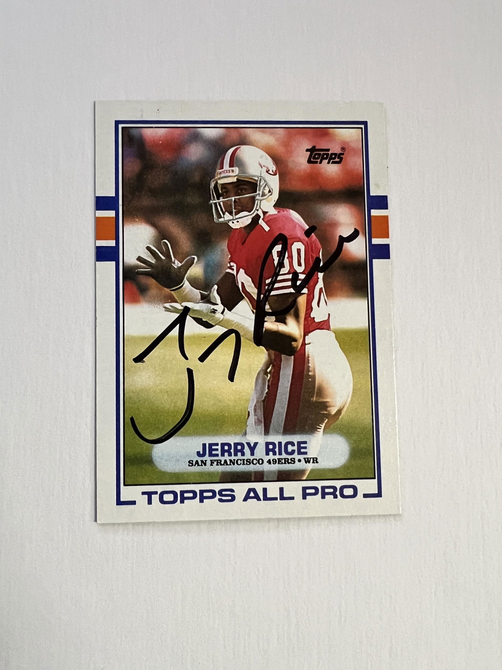 Jerry Rice Autographed CARD (1 of 1)
