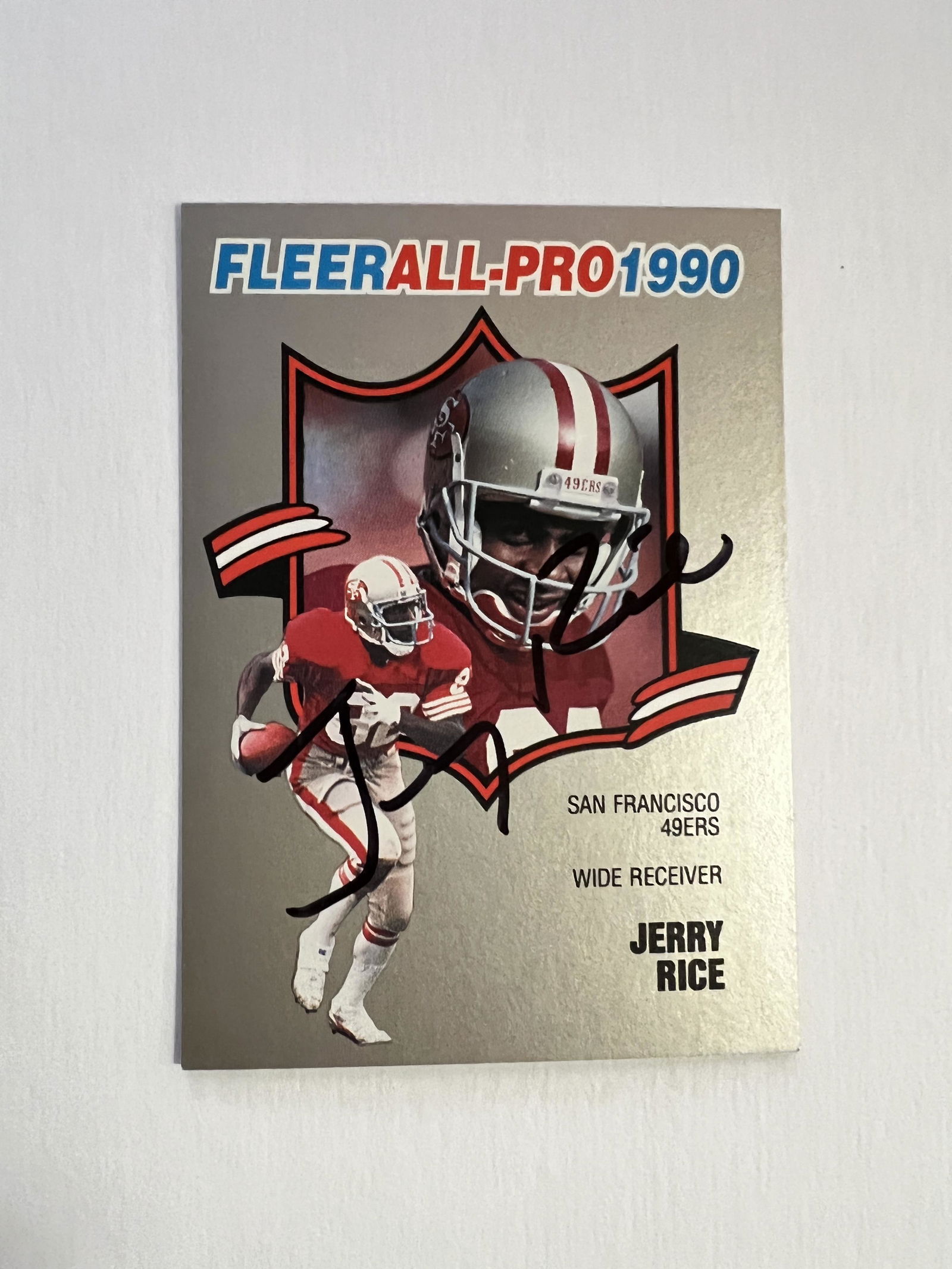 Jerry Rice Autographed CARD (1 of 1)