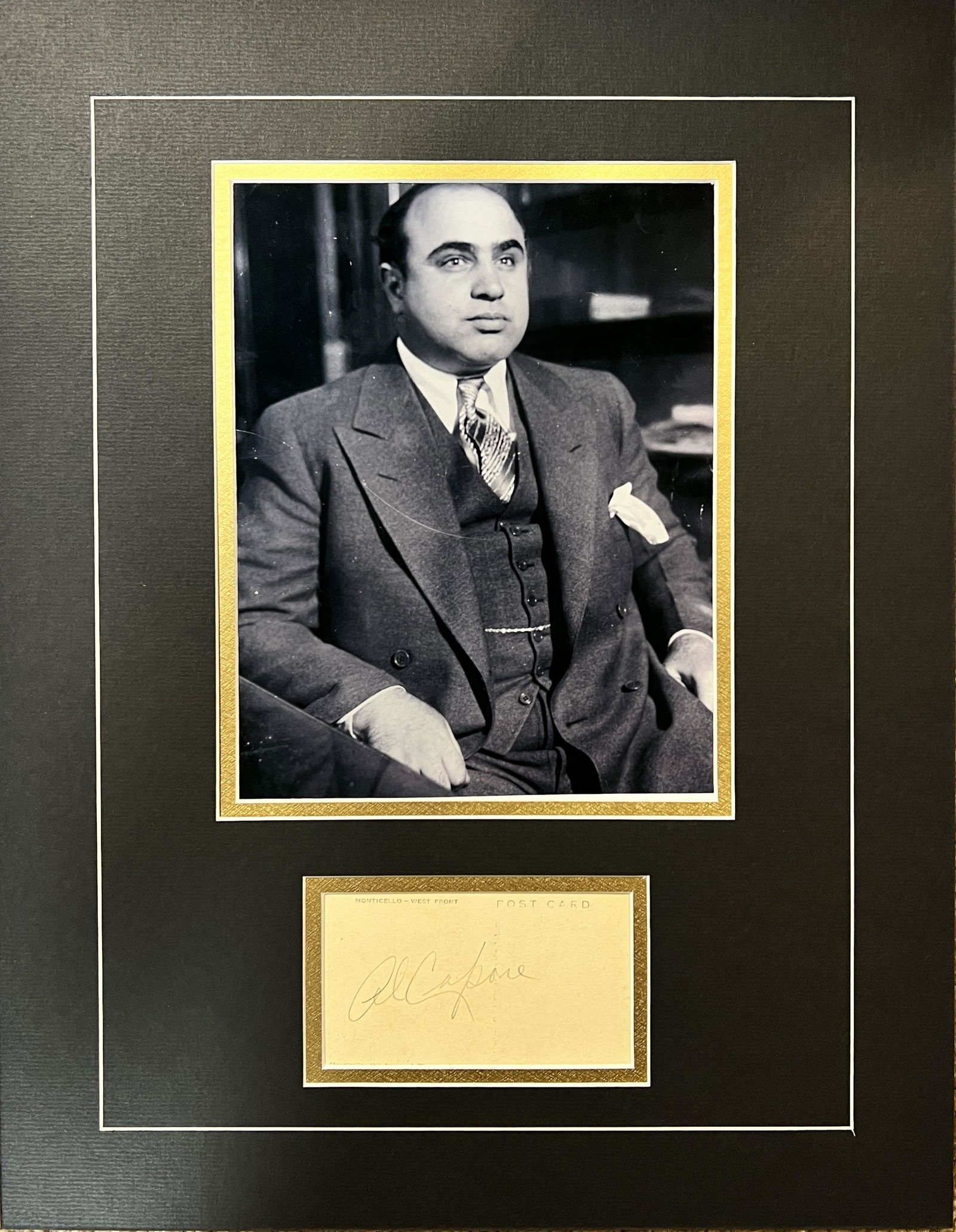 Al Capone Autographed Display (1 of 1)