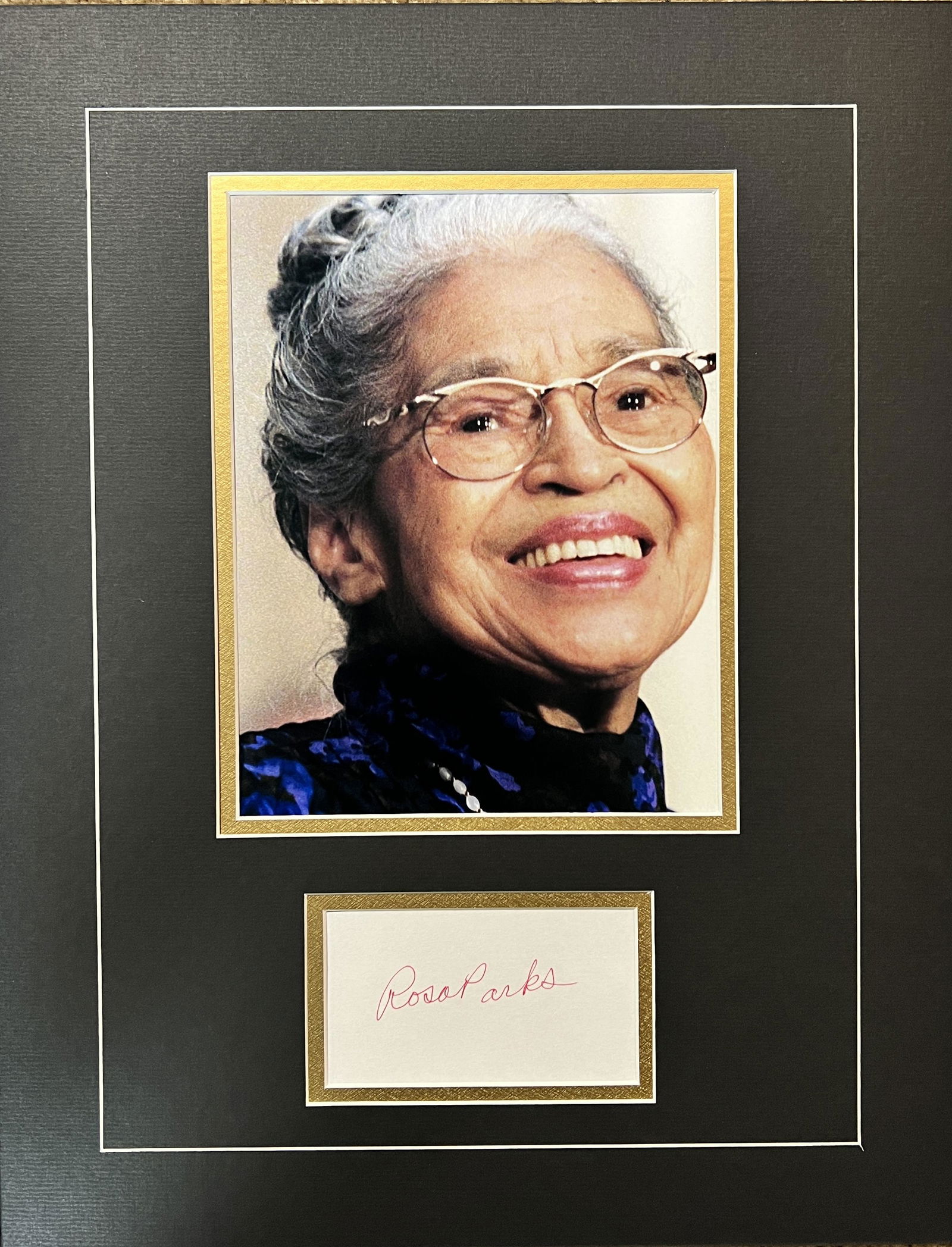 Rosa Parks Autographed Display (1 of 1)