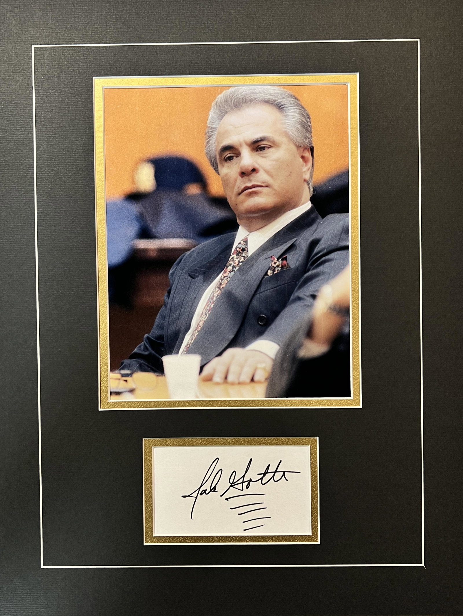 John Gotti Autographed Display (1 of 1)