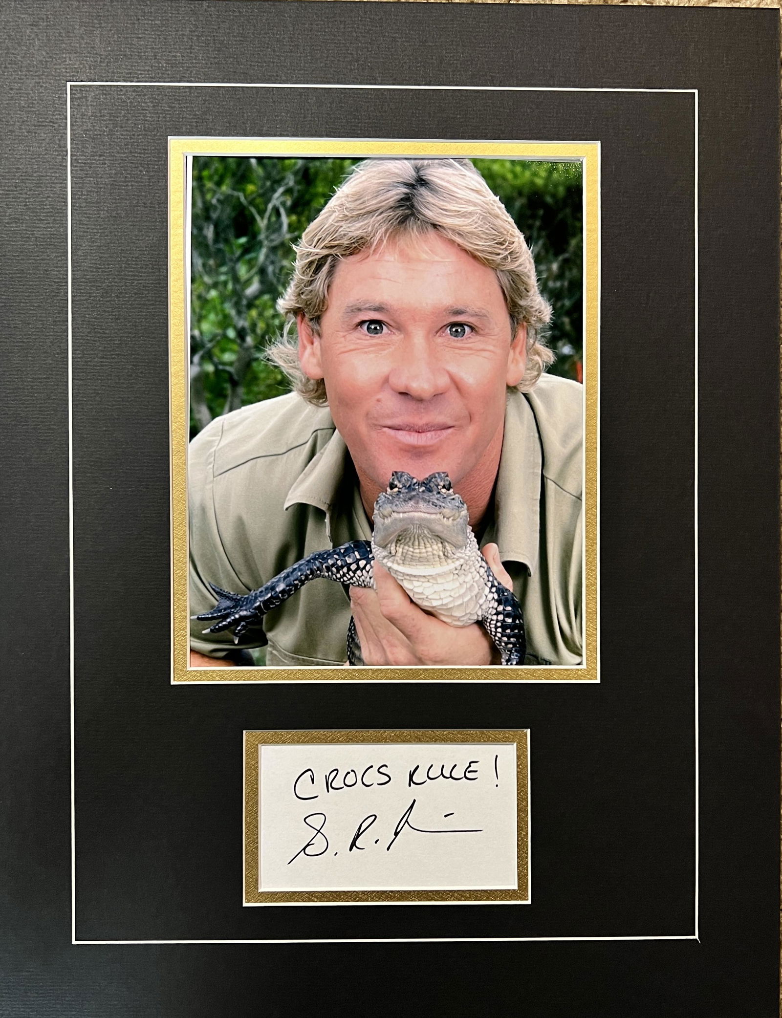 Steve Irwin AUTOGRAPHED Display (1 of 1)
