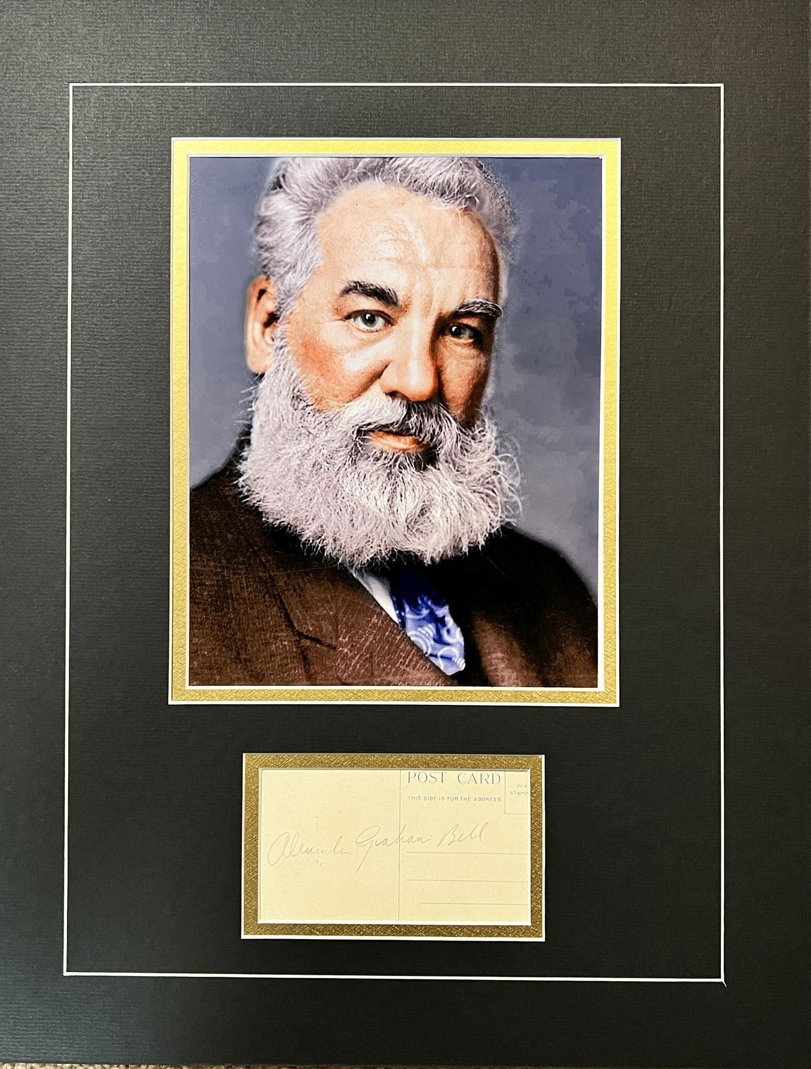 Alexander Graham Bell Autographed Display (1 of 1)
