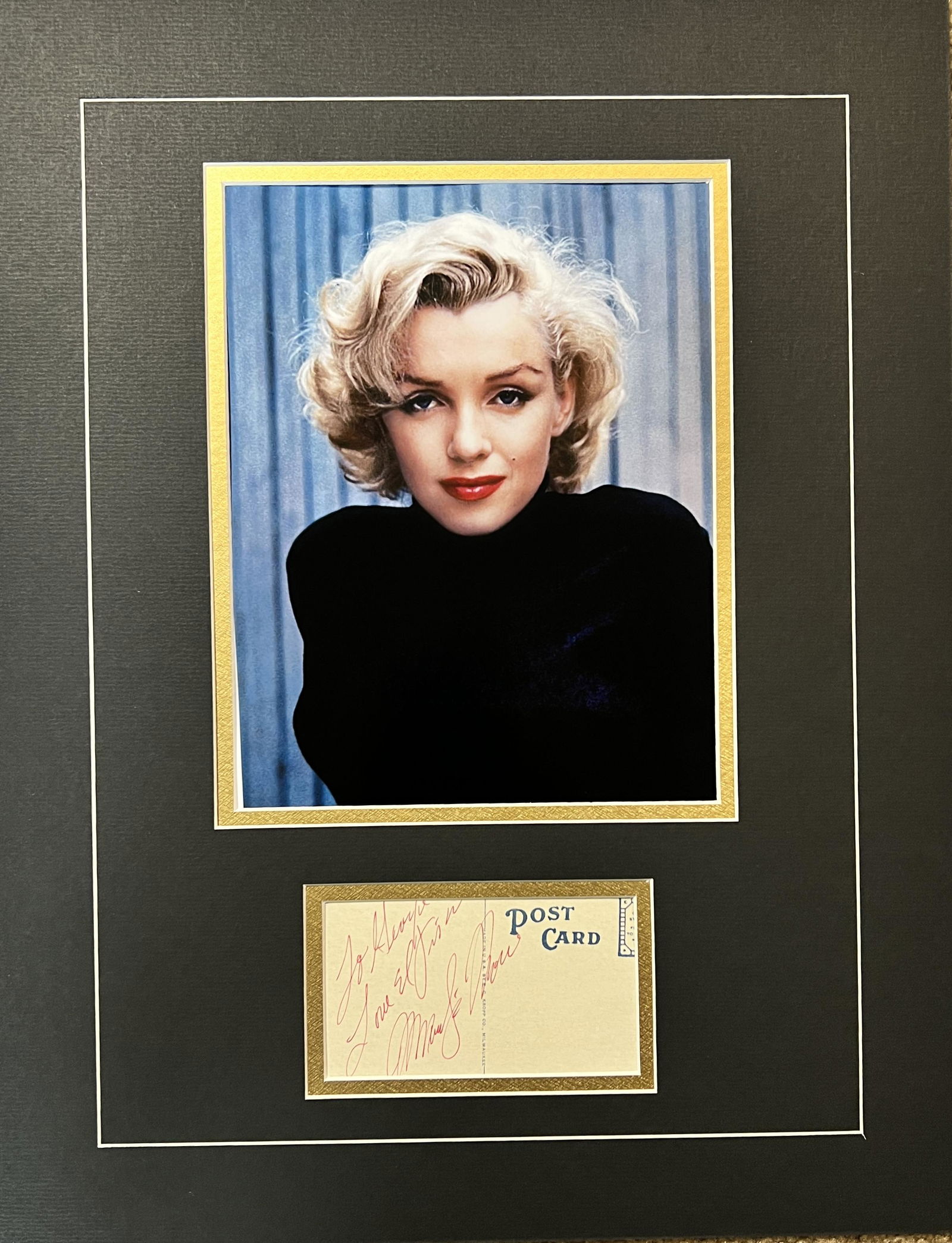 Marilyn Monroe Autographed Display (1 of 1)