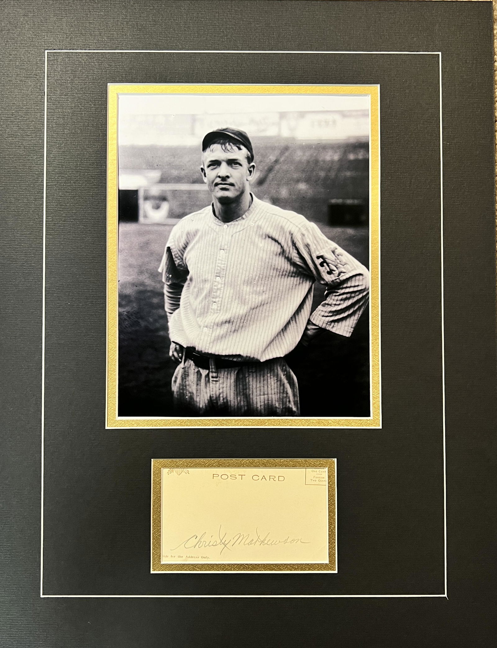Christy Mathewson Autographed Display (1 of 1)