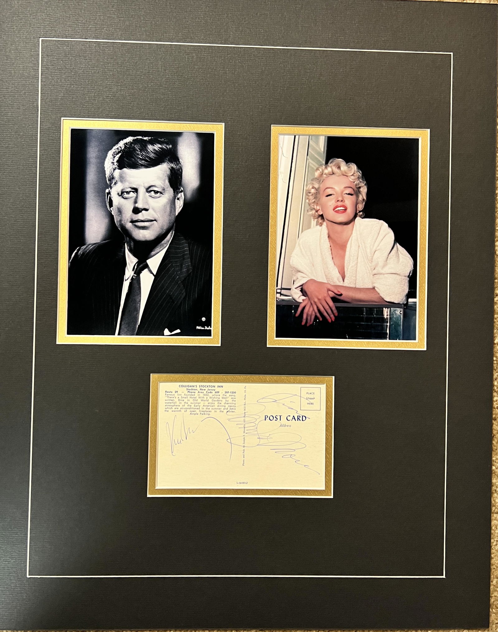 JFK Marilyn Monroe Autographed Display (1 of 1)