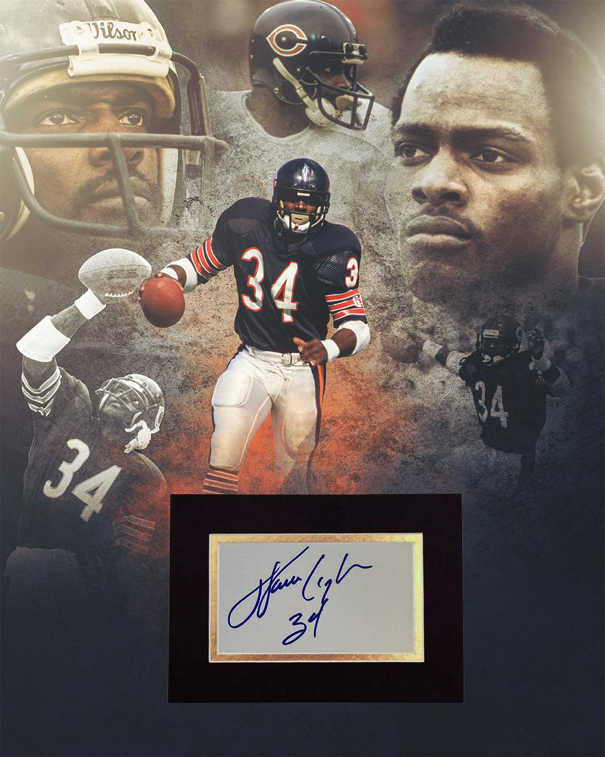 Walter Payton AUTOGRAPHED Display (1 of 1)