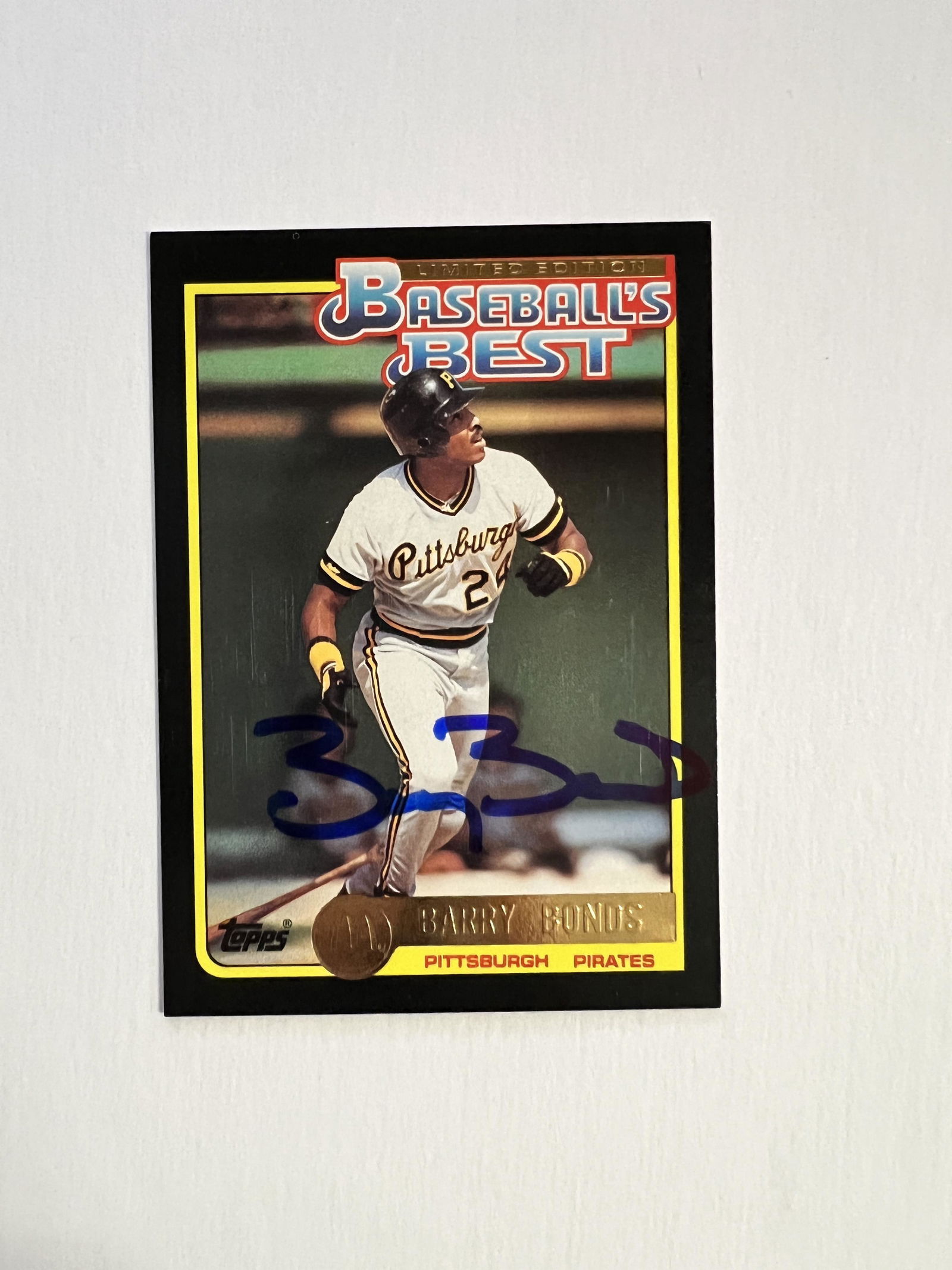 Barry Bonds Autographed CARD (1 of 1)