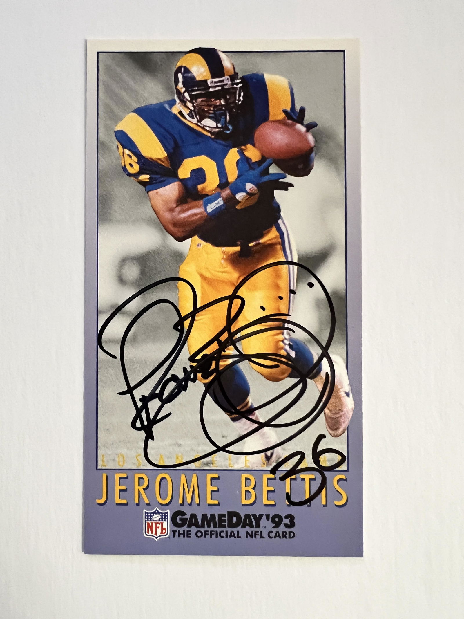 Jerome Bettis Autographed Card (1 of 1)