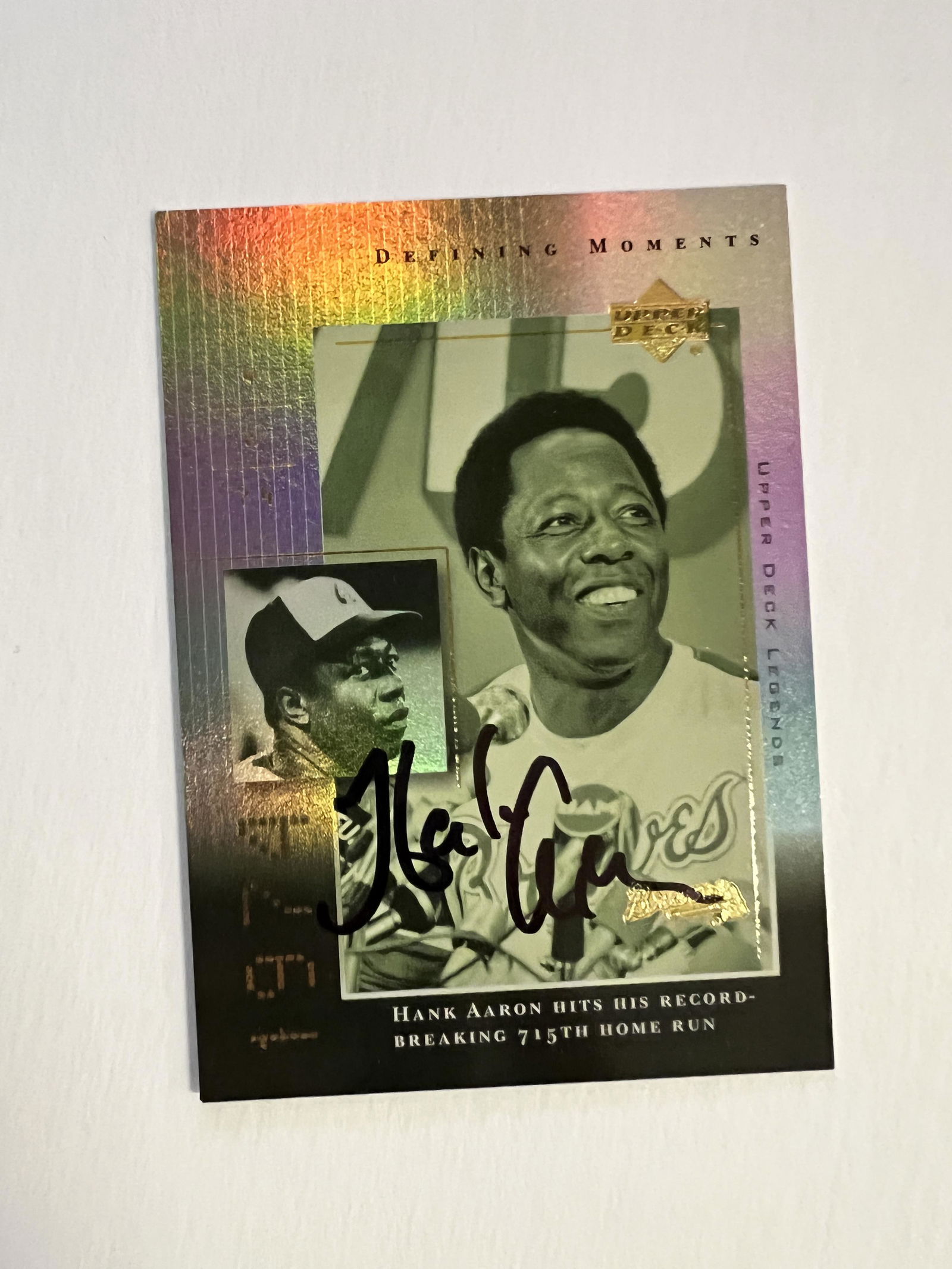 Hank Aaron Autographed CARD (1 of 1)