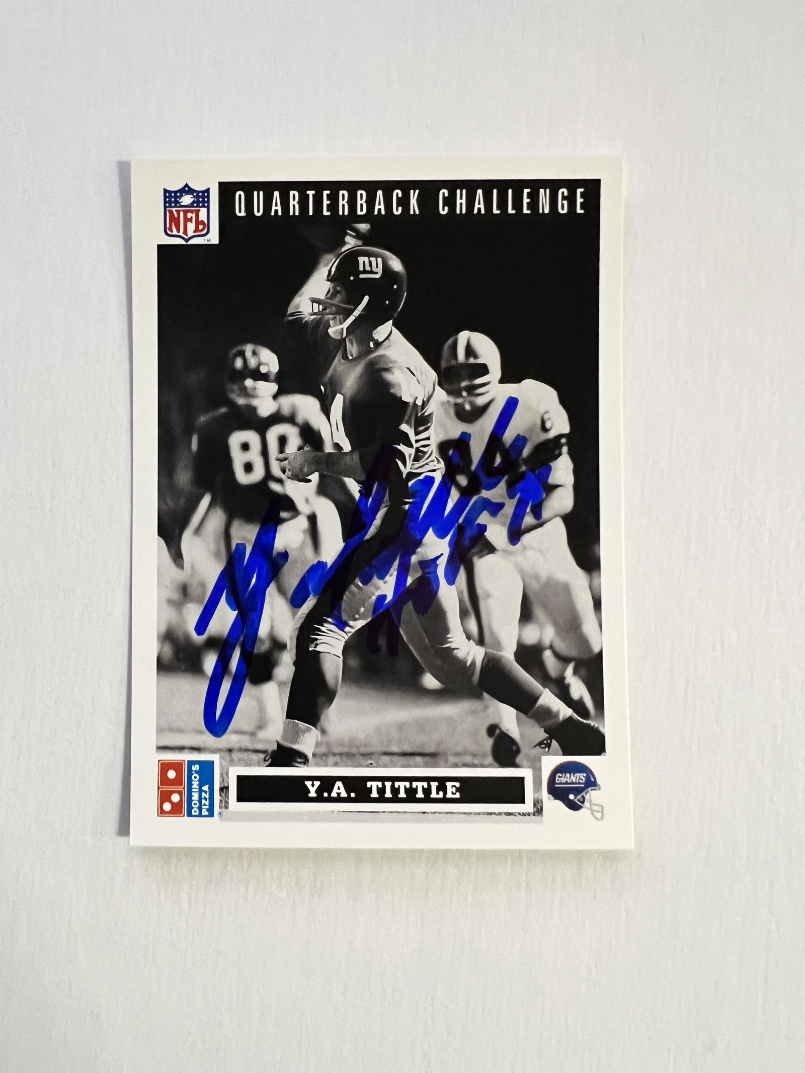 YA Tittle Autographed CARD (1 of 1)