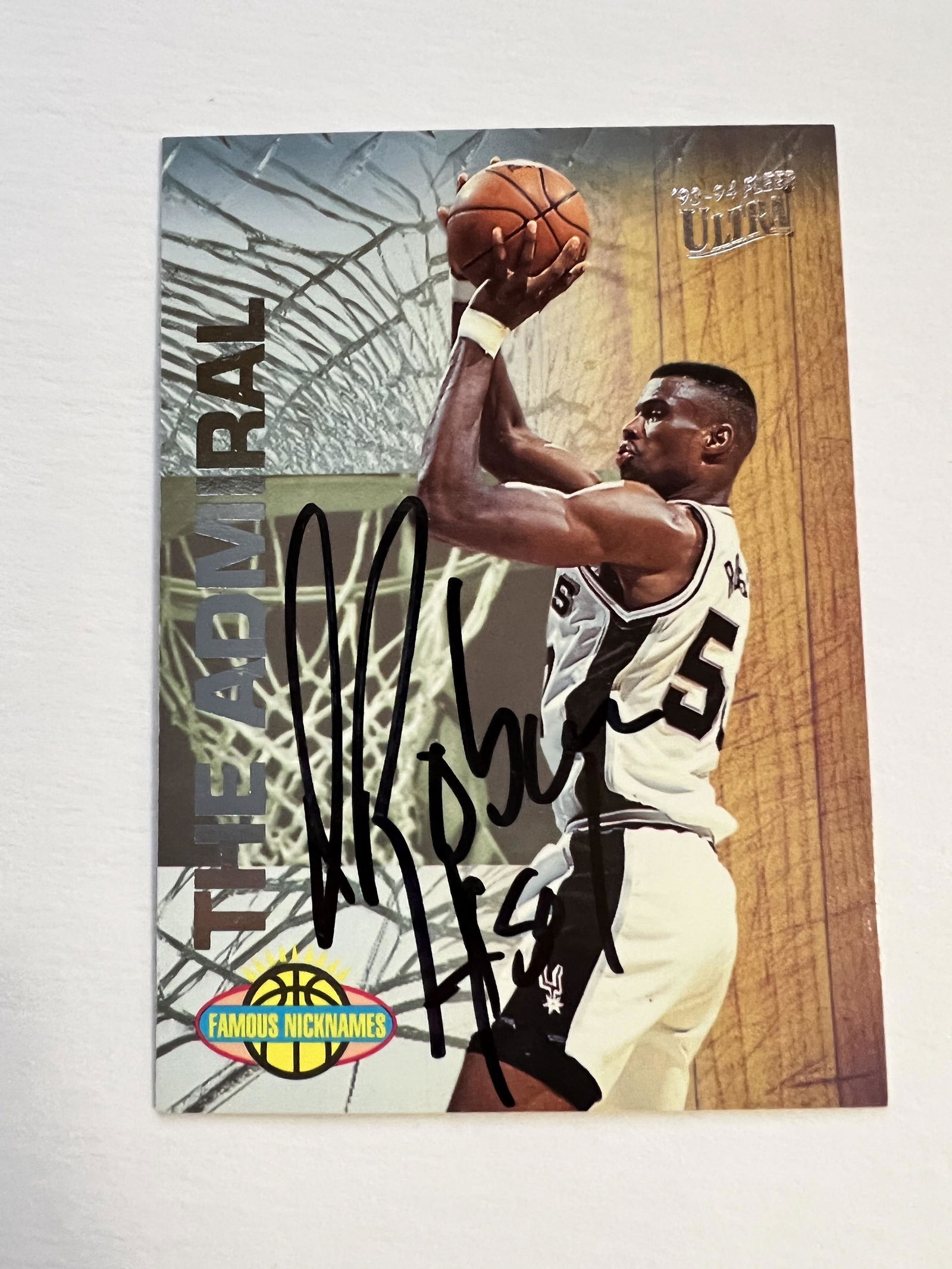 David Robinson Autographed CARD (1 of 1)