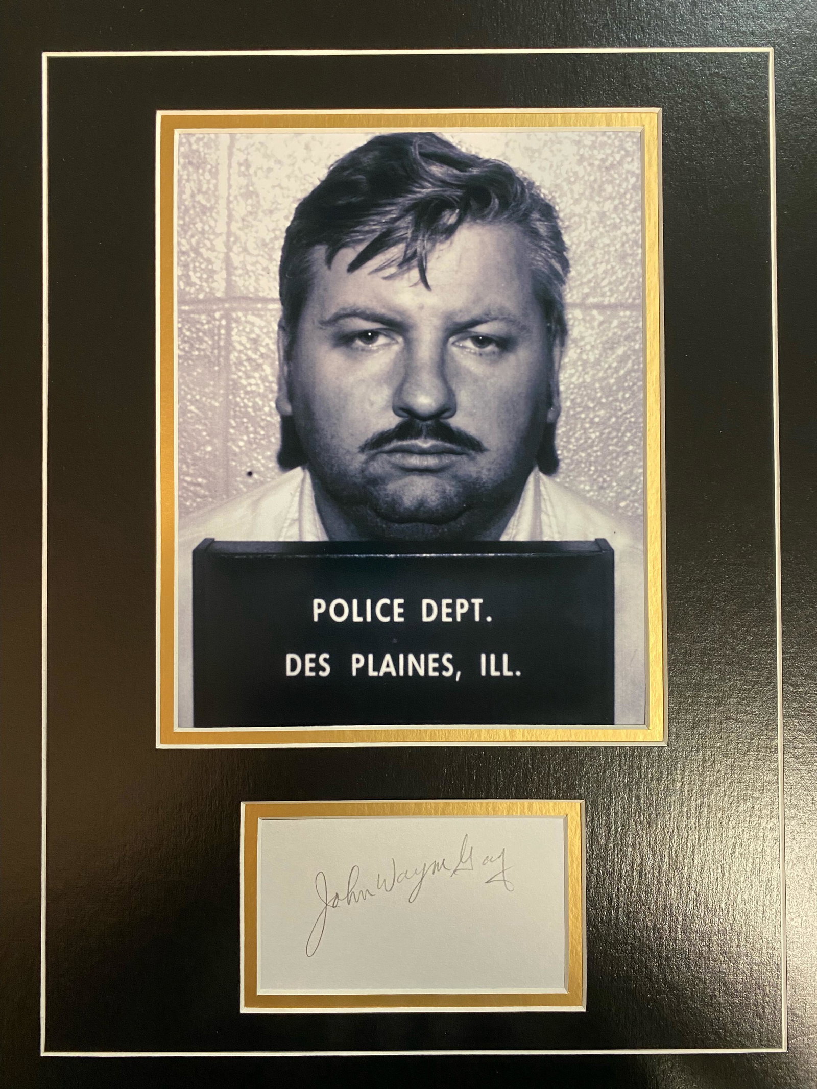 John Wayne Gacy Autographed Display: Displays are not framed, and can be framed for a cost. Framed items will state they are framed in the name of the item. All signed items come with a COA. Ask any and all questions BEFORE bidding. Sign
