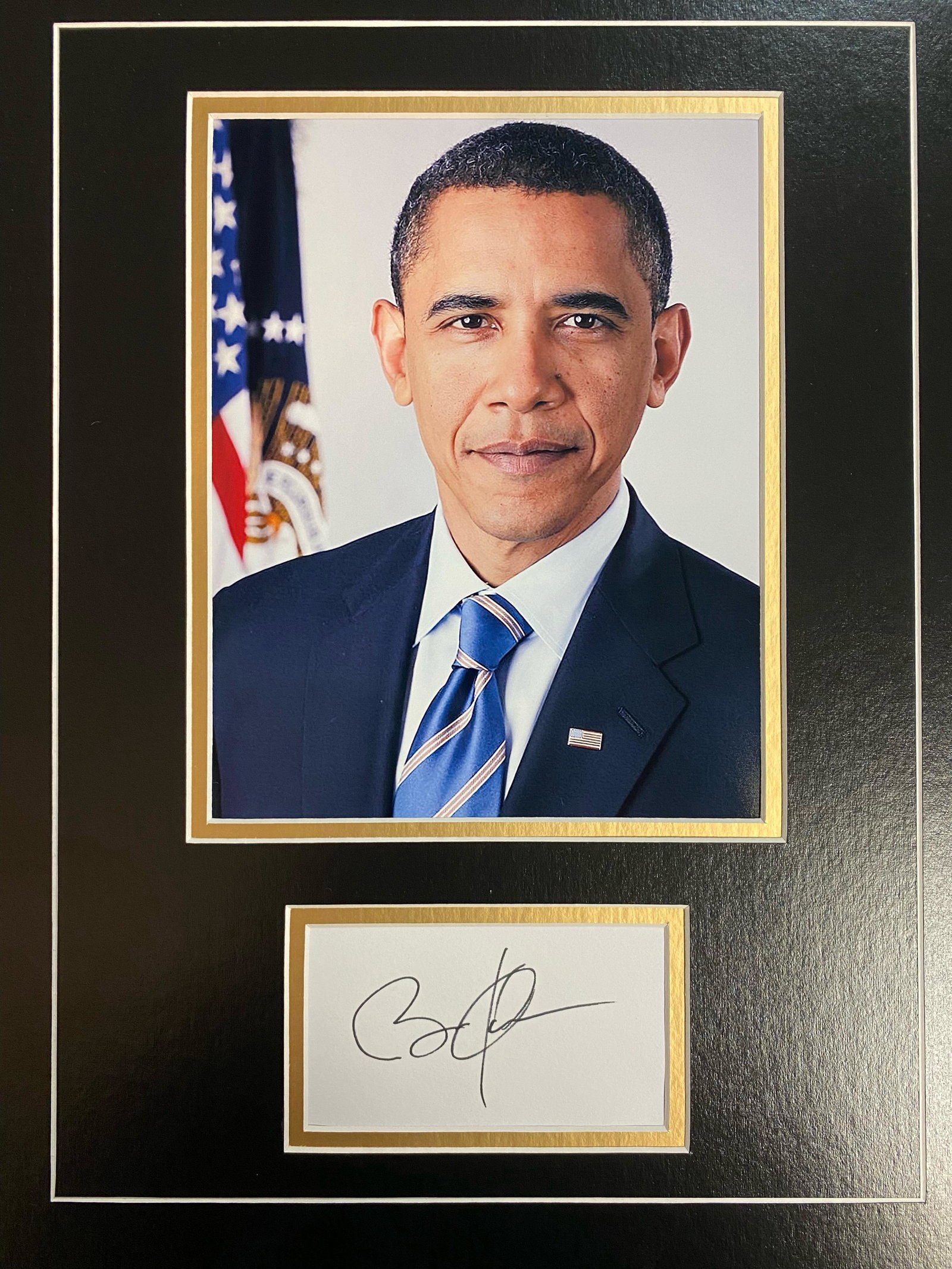 Obama Autographed Display (1 of 1)