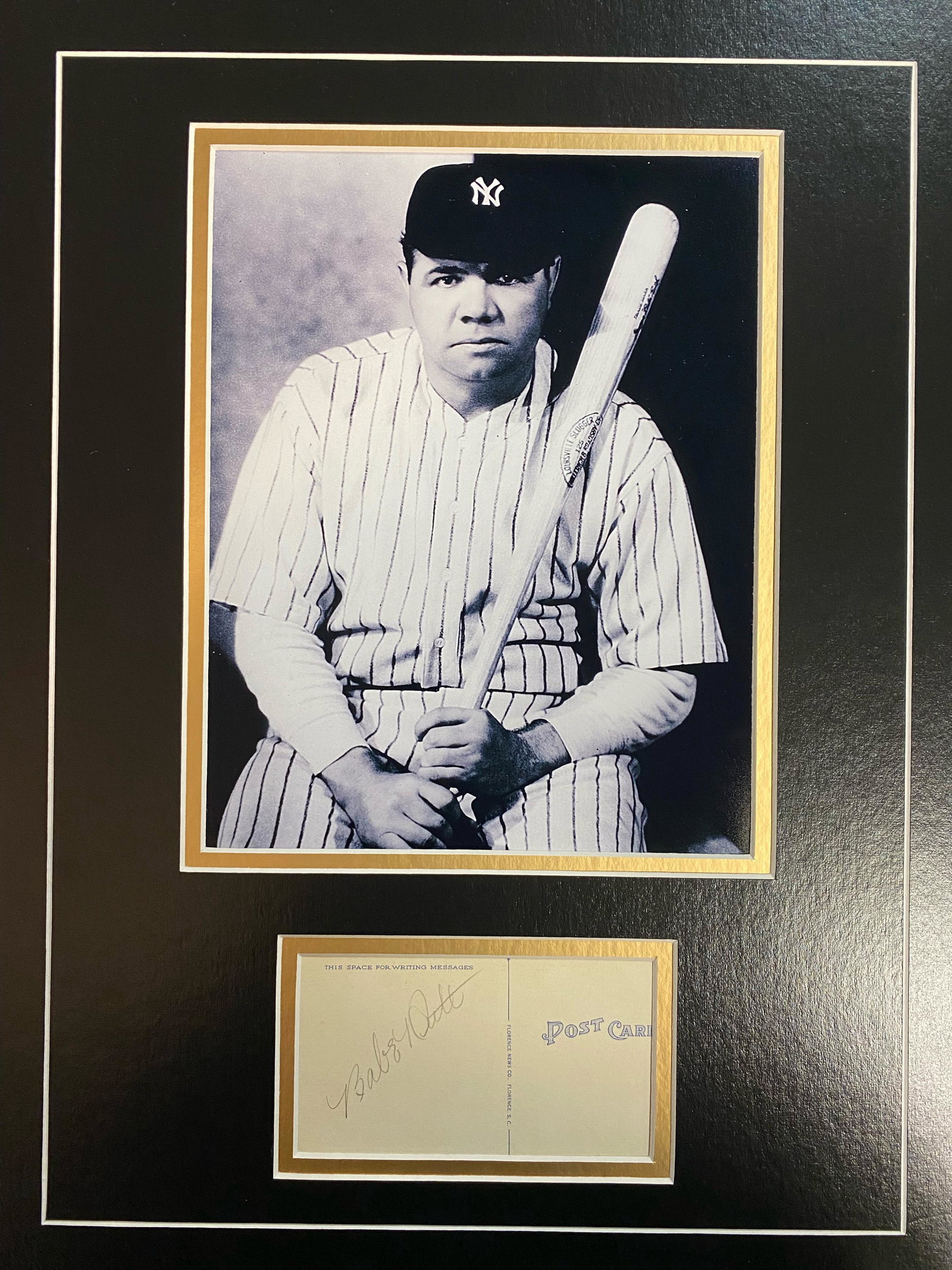 Babe Ruth Autographed Display (1 of 1)