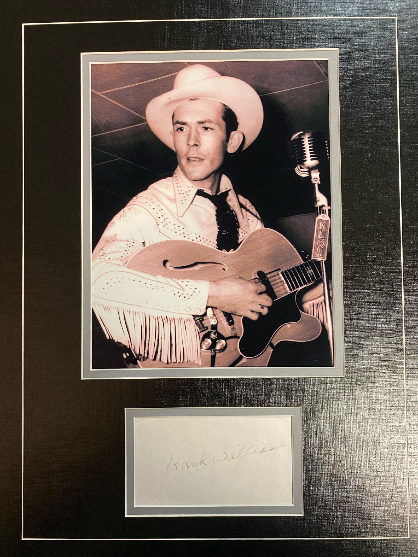 Hank Williams Sr Autographed Display (1 of 1)