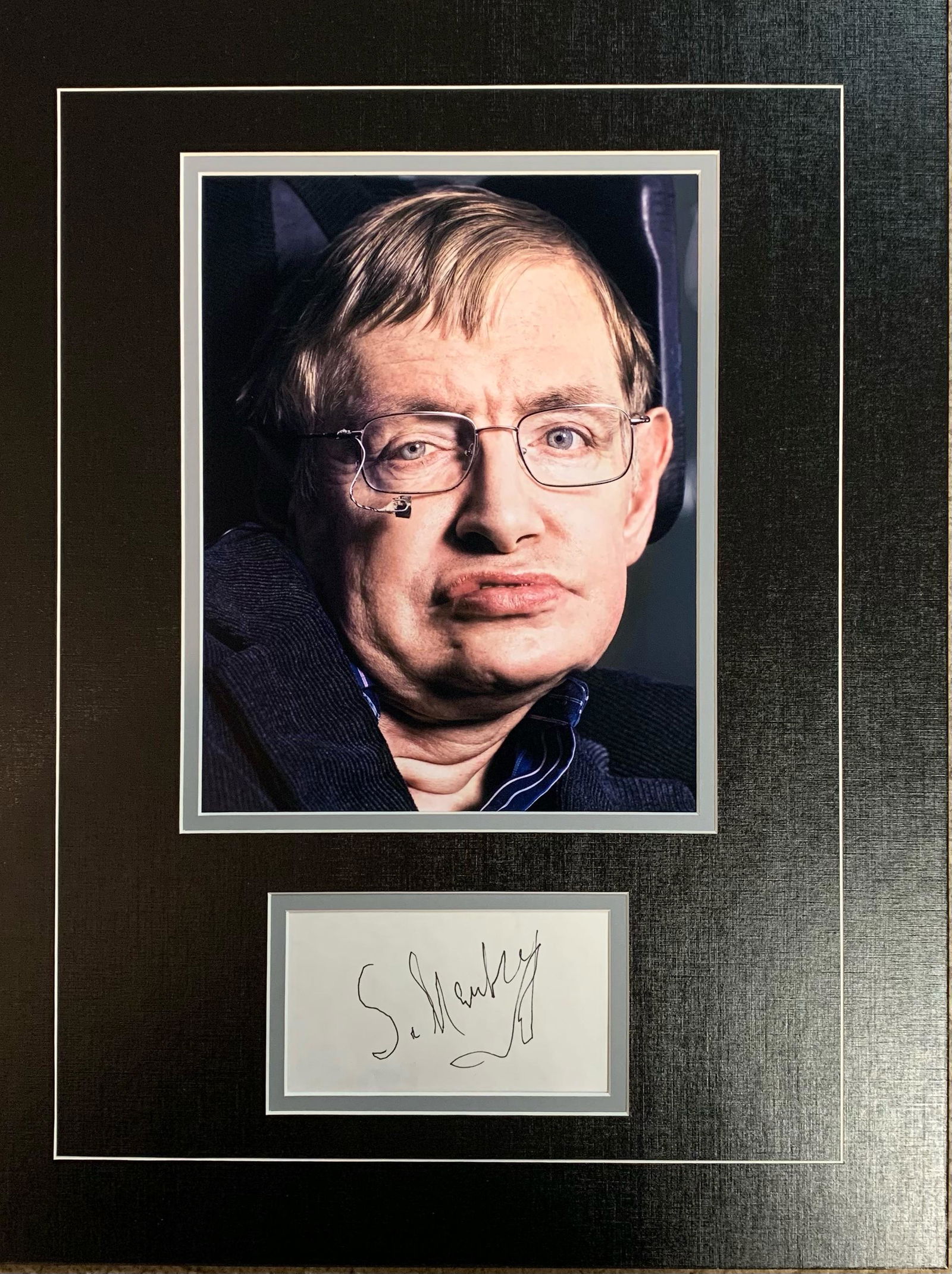 Stephen Hawking Autographed Display (1 of 1)