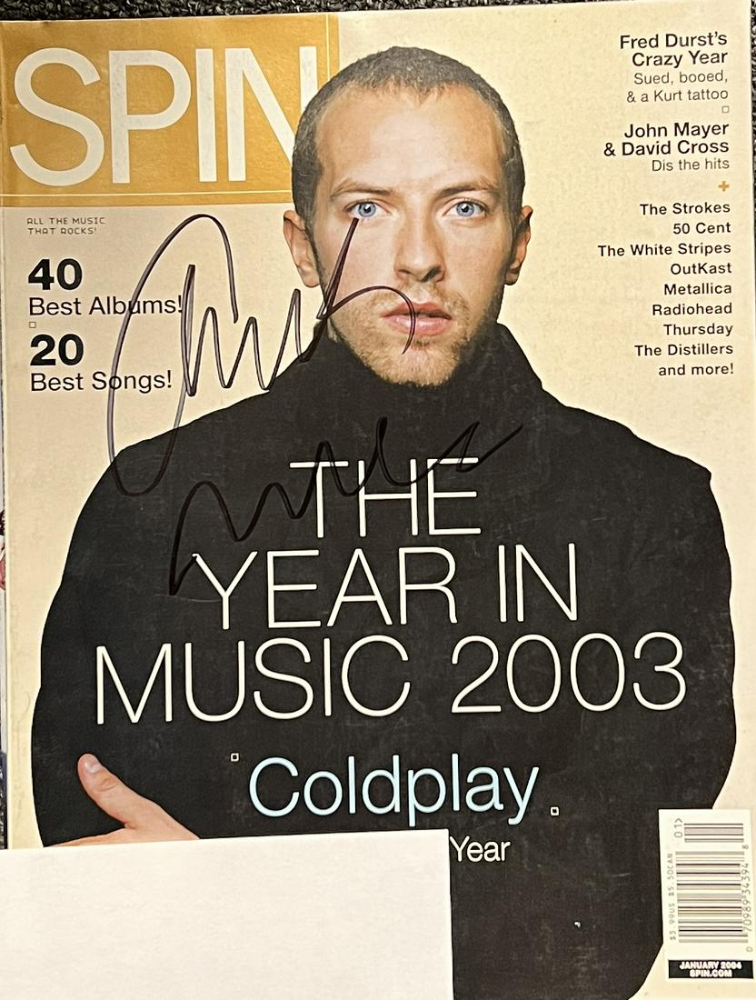 Chris MARTIN Coldplay Autographed Magazine (1 of 1)