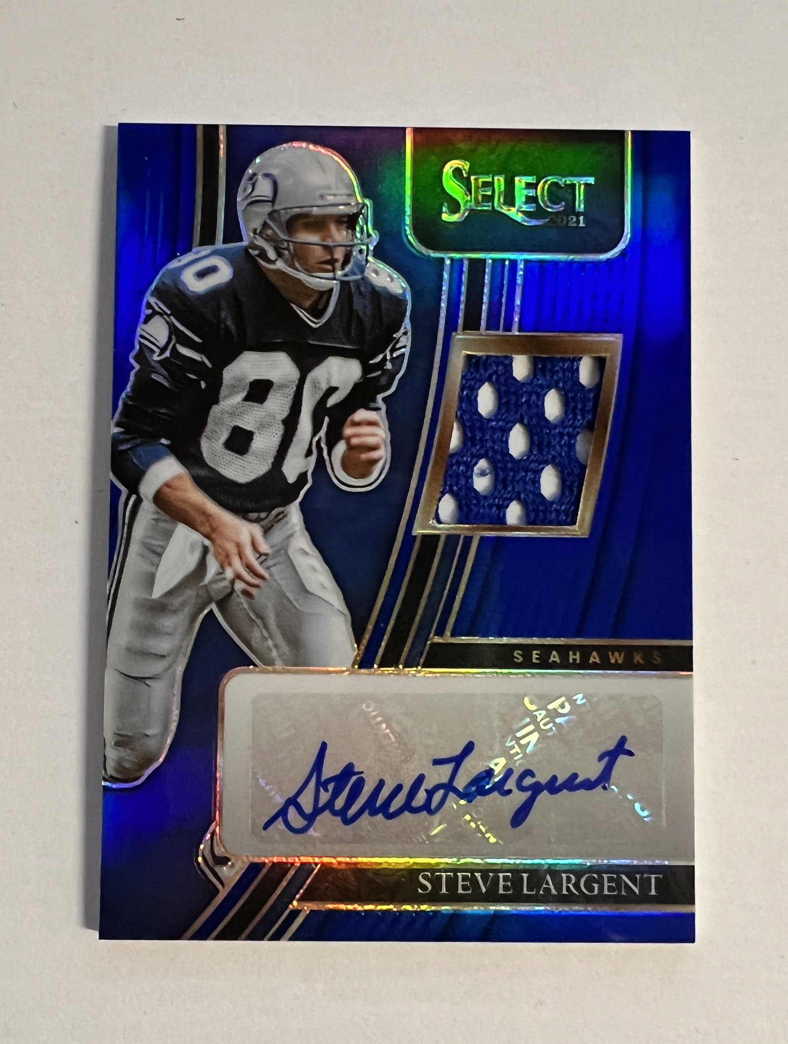 Steve Largent Autographed Jersey Card (1 of 1)