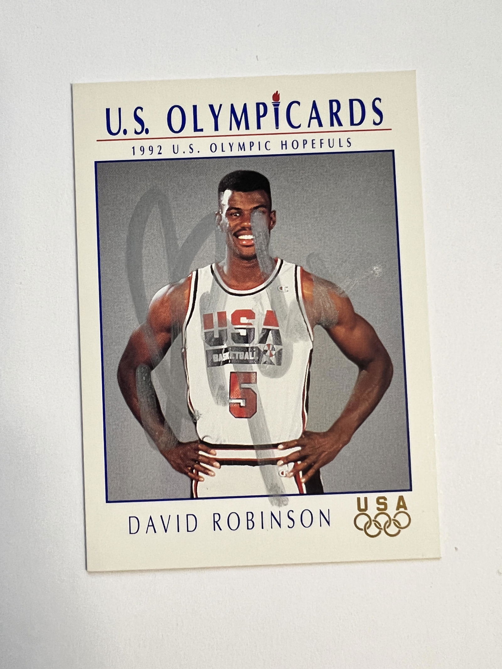David Robinson Autographed Card (1 of 1)