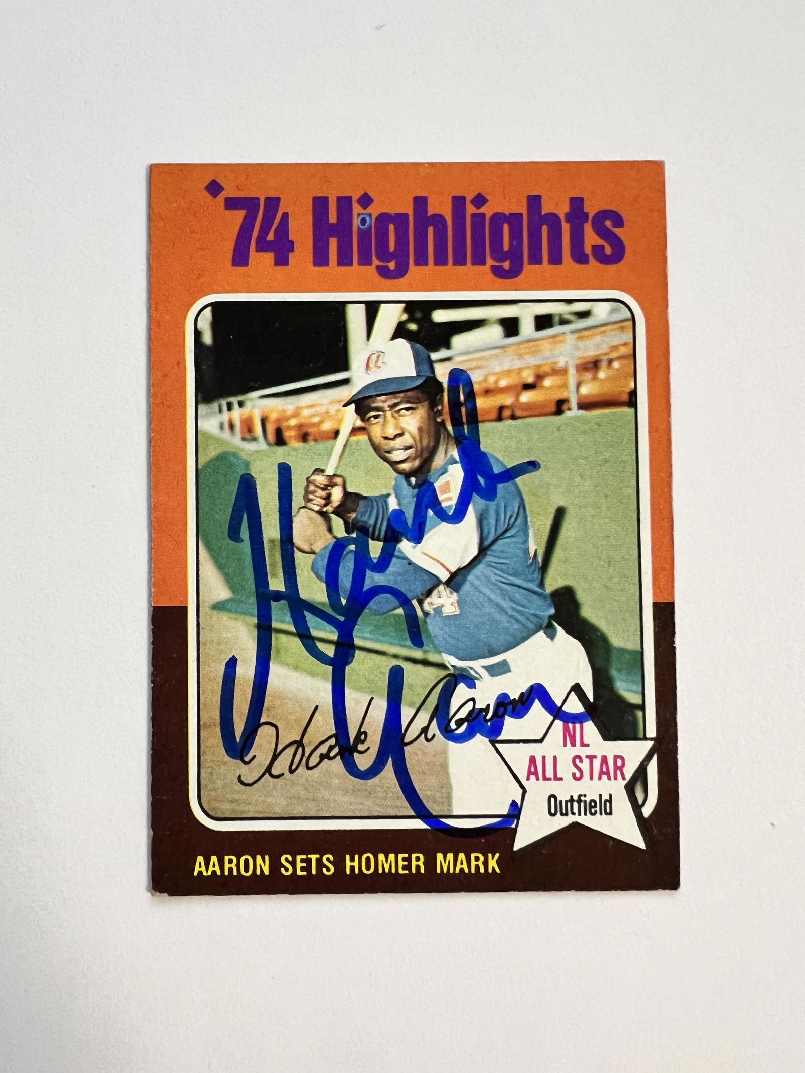 Hank Aaron Autographed Card (1 of 1)