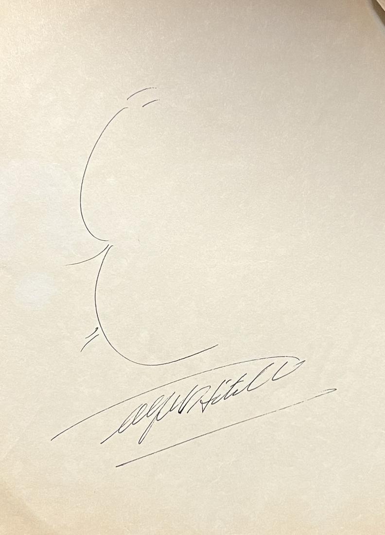Alfred Hitchcock Autographed Sketch: Displays are not framed, and can be framed for a cost. Framed items will state they are framed in the name of the item. All signed items come with a COA. Ask any and all questions BEFORE bidding. Sign