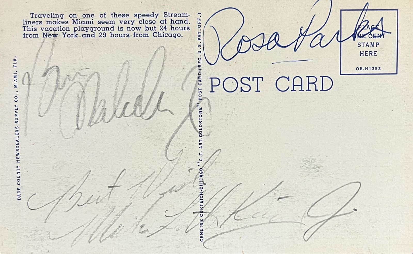 Malcolm X Parks Martin Luther King Autographed CARD: Displays are not framed, and can be framed for a cost. Framed items will state they are framed in the name of the item. All signed items come with a COA. Ask any and all questions BEFORE bidding. Sign