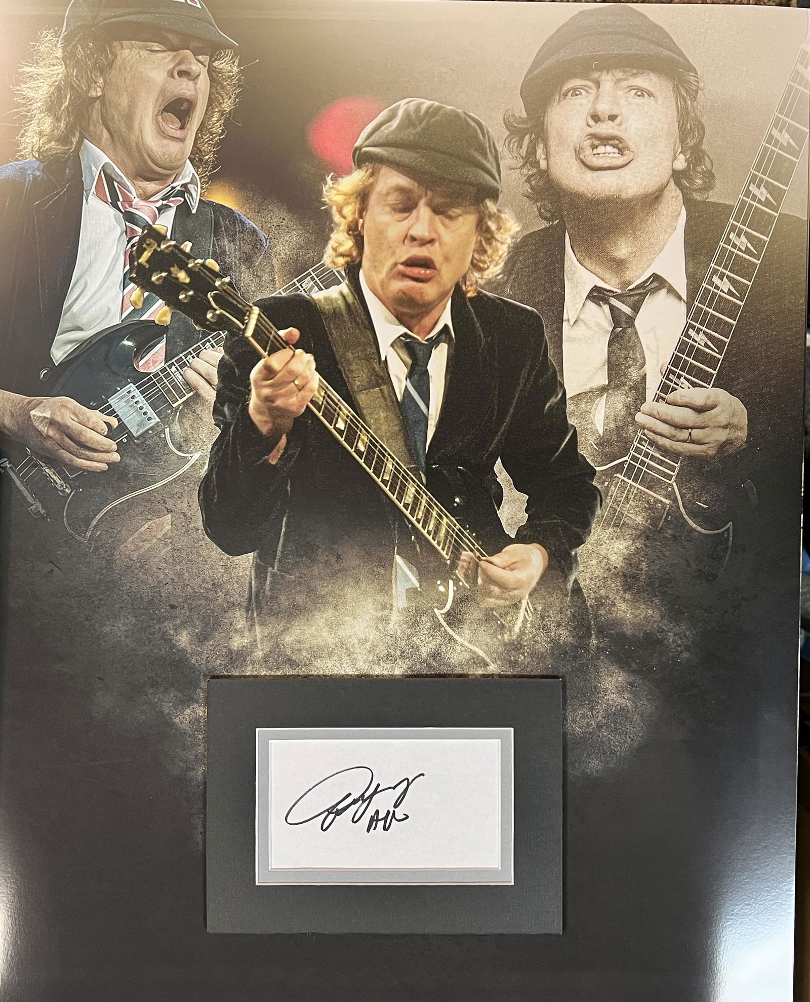 Angus Young Autographed Display (1 of 1)