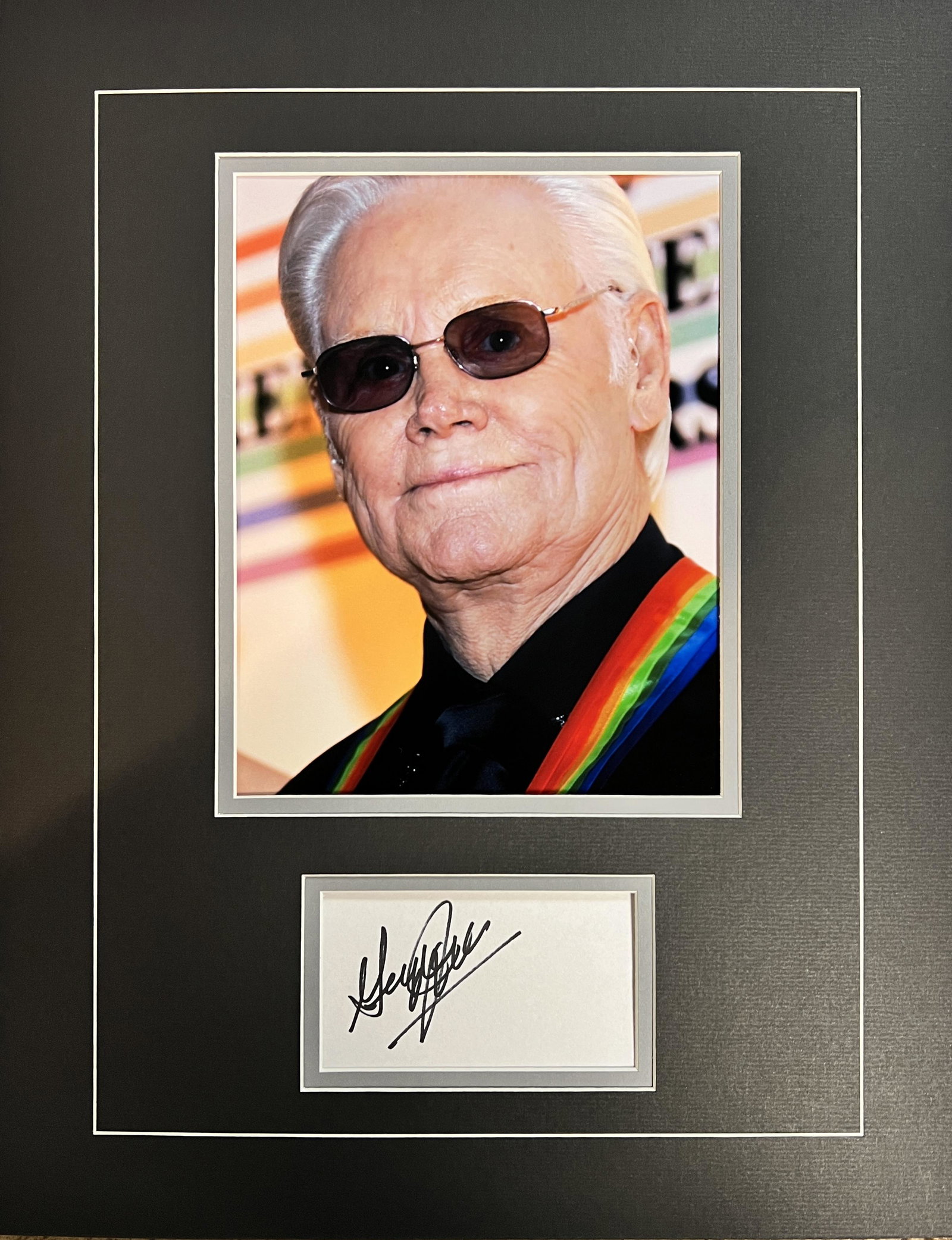 George Jones Autographed Display (1 of 1)