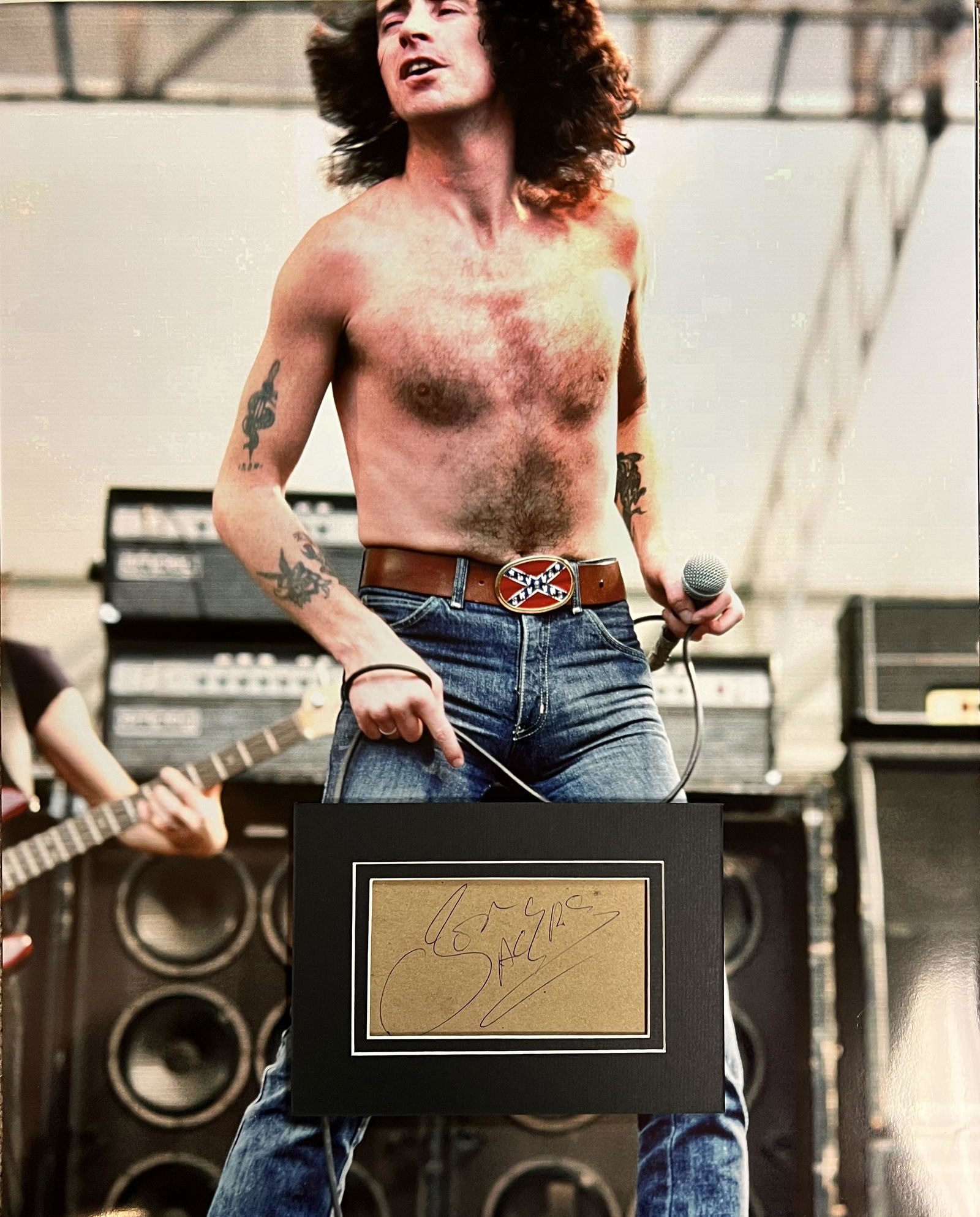 Bon Scott Autographed Display (1 of 1)